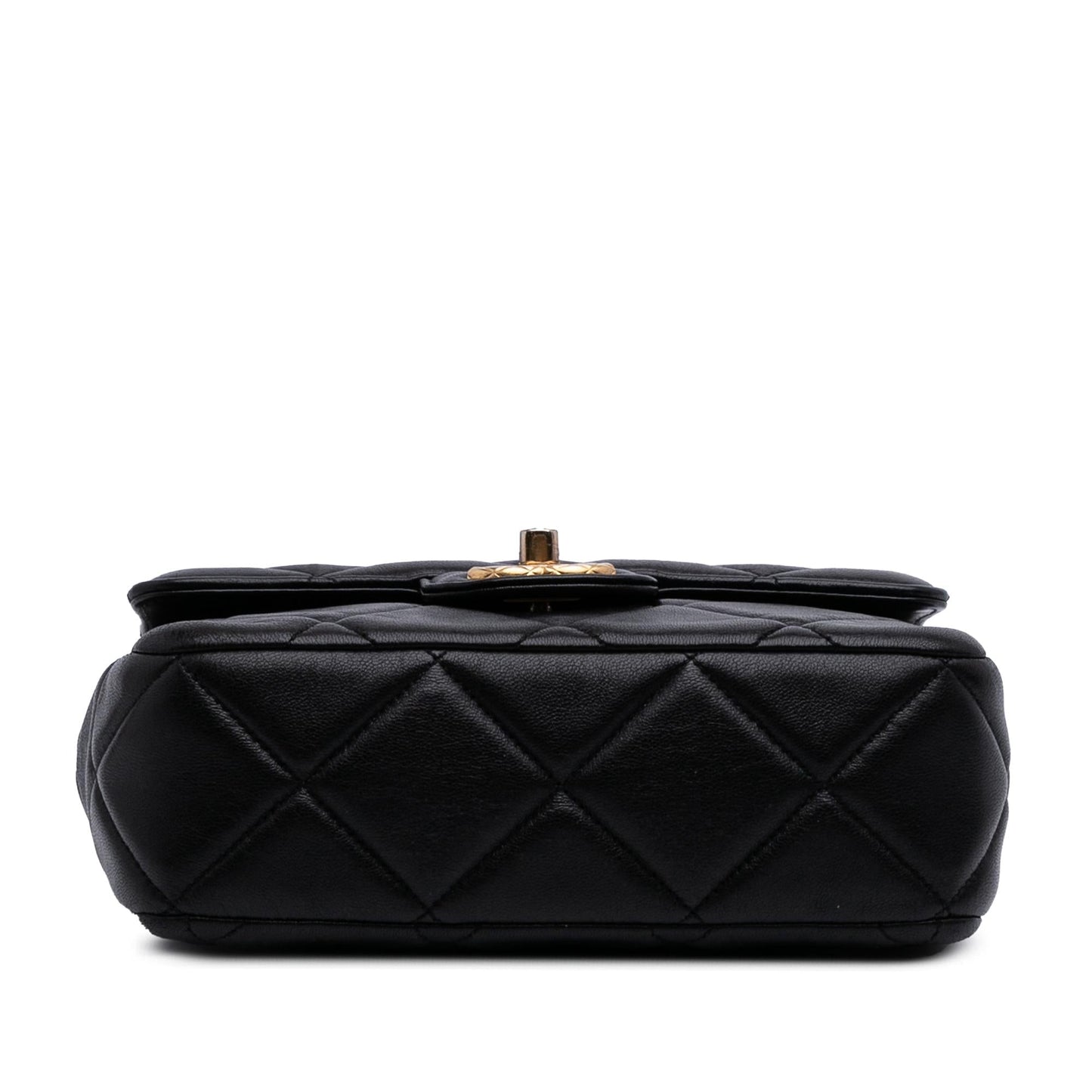 Chanel Quilted Lambskin Bijoux Logo Square Flap Mini Bag