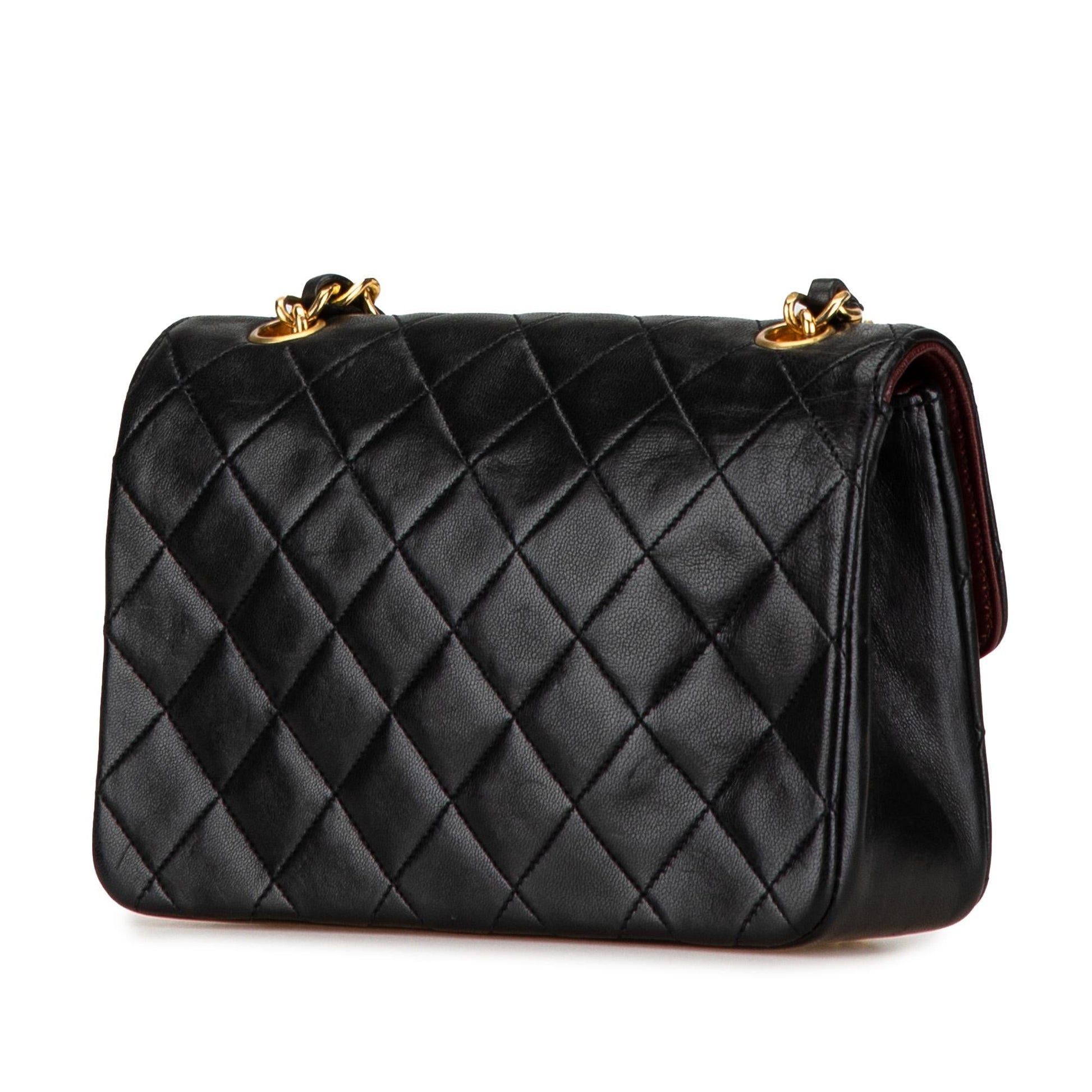 Chanel Quilted Lambskin CC Single Flap SHG-RoKQI5 Mini Bag