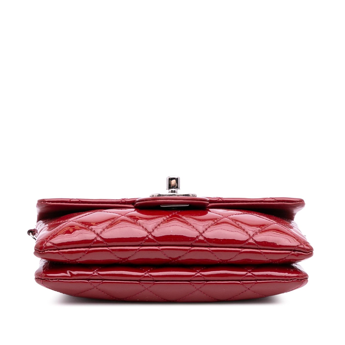 Chanel Quilted Patent Phone Holder on Mini Bag