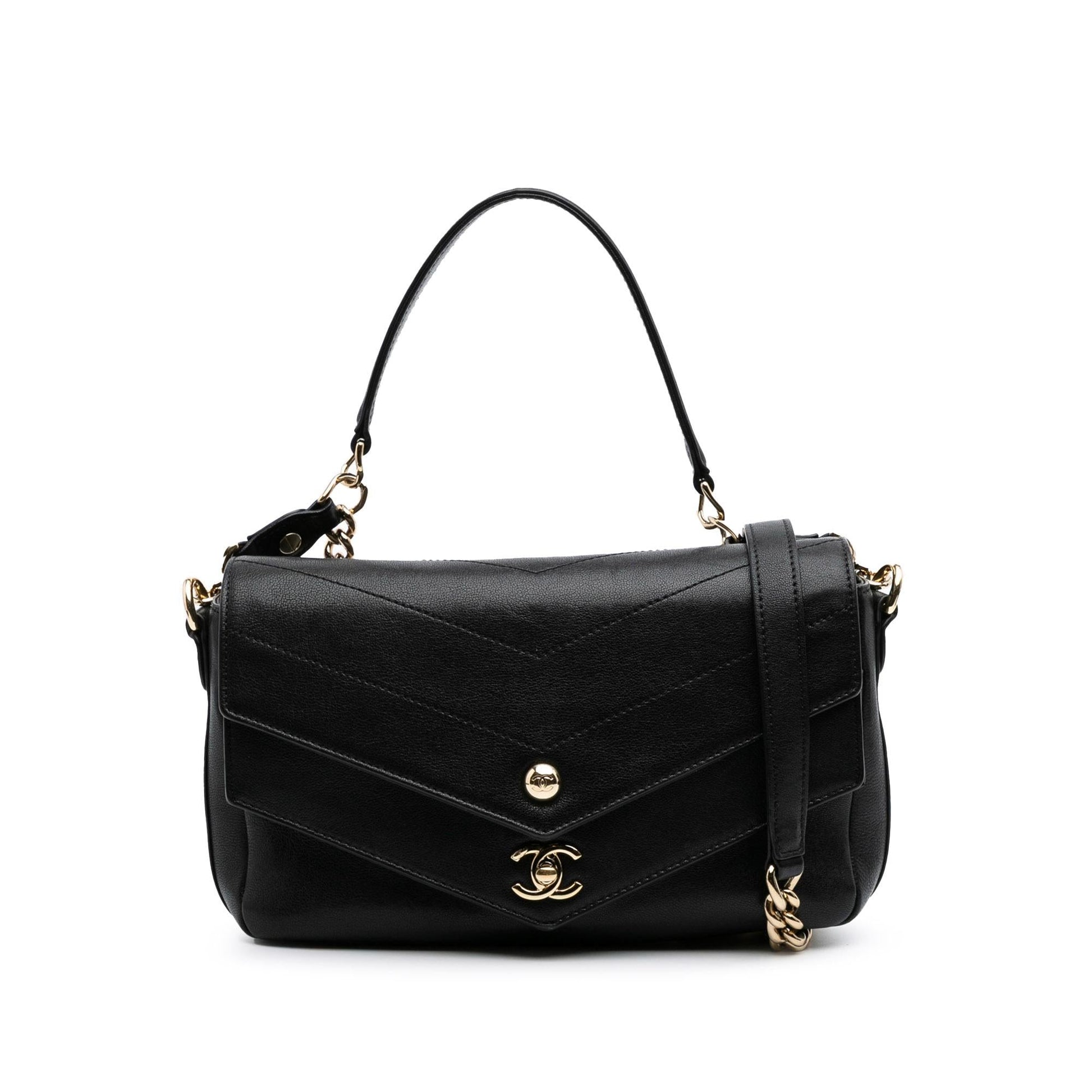 Chanel Quilted Sheepskin Double Chevron Flap Mini Bag Flap 1