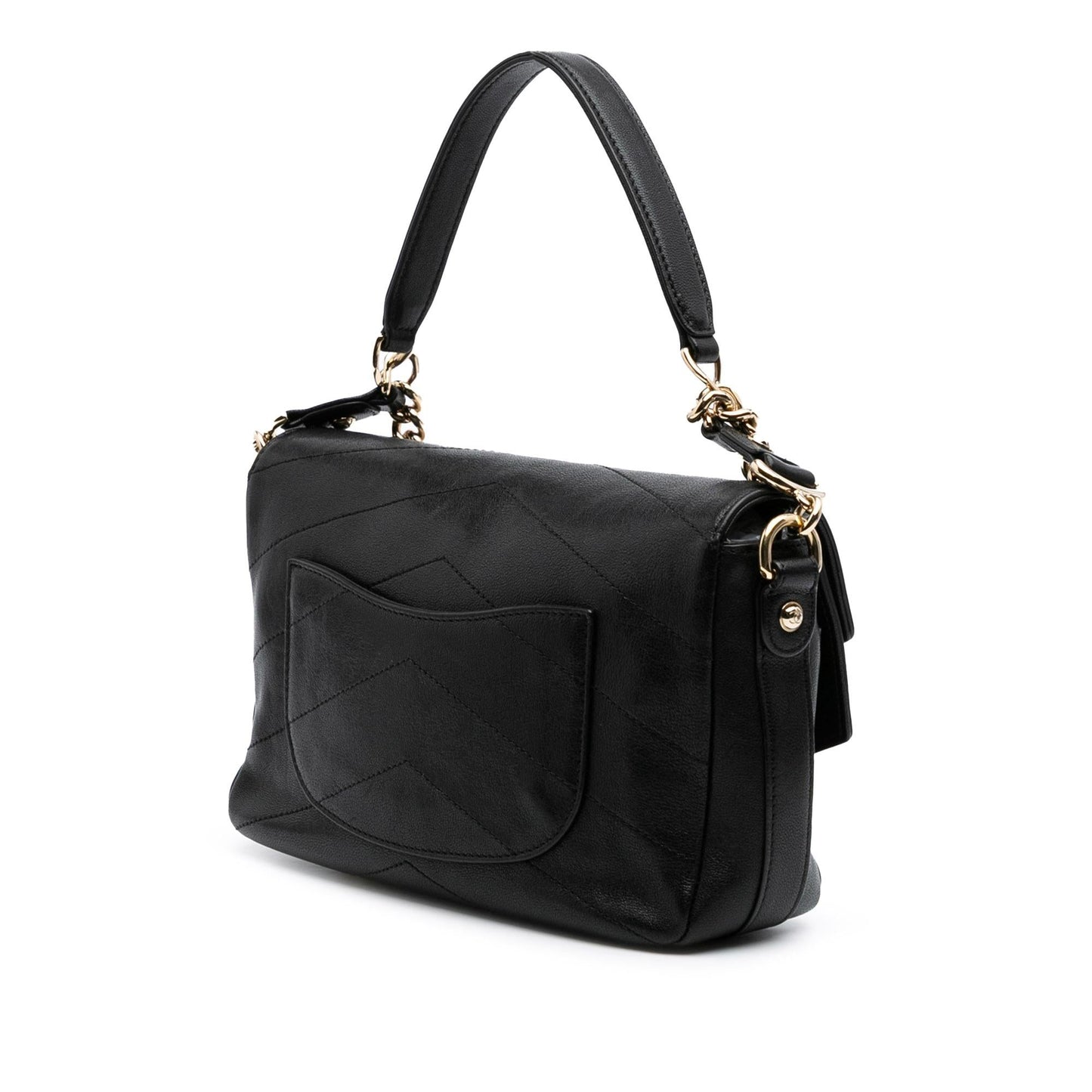 Chanel Quilted Sheepskin Double Chevron Flap Mini Bag Flap 1