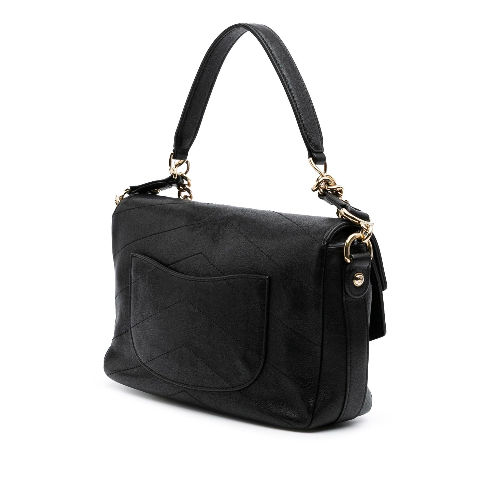 Chanel Quilted Sheepskin Double Chevron Flap Mini Bag Flap 1