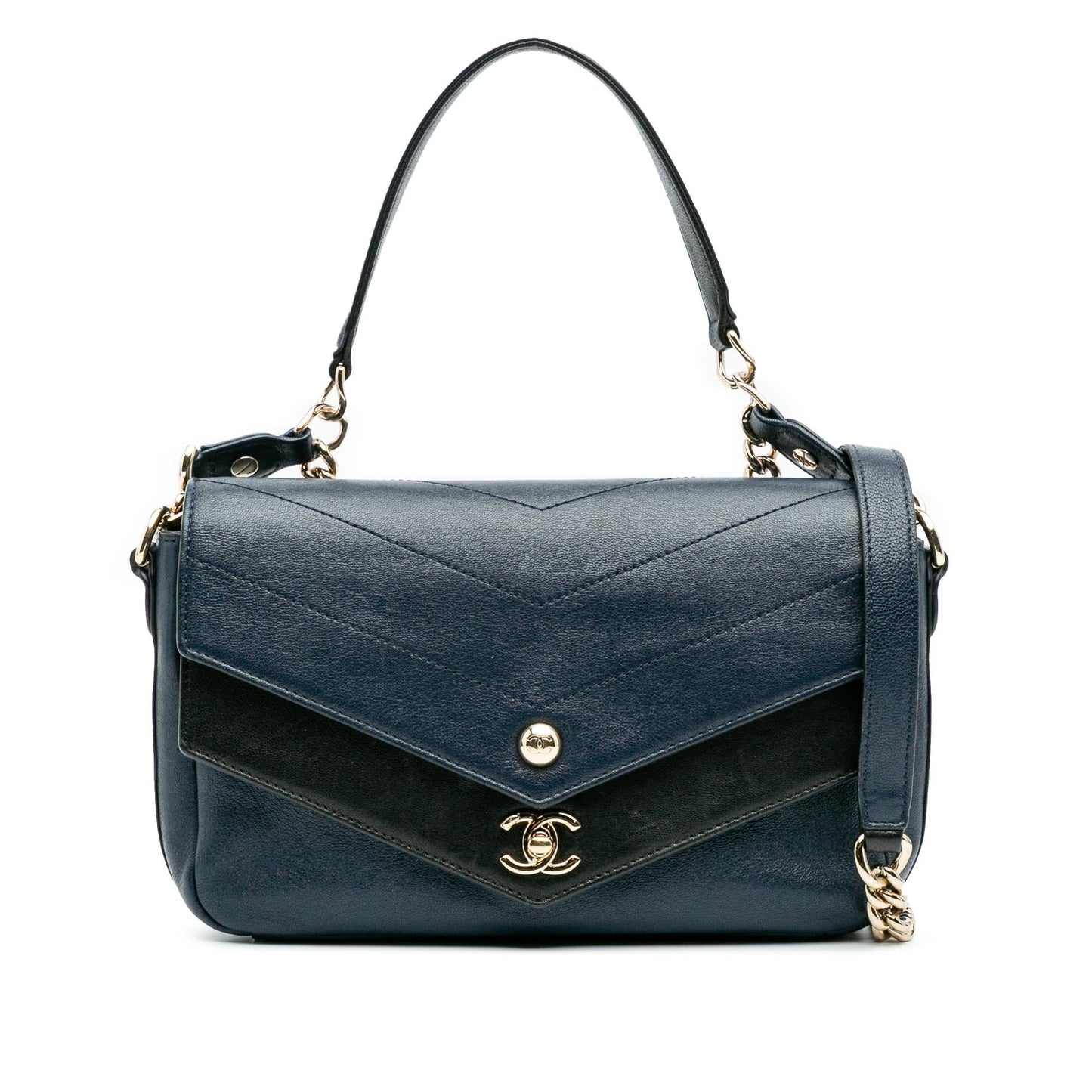 Chanel Quilted Sheepskin Double Chevron Flap Mini Bag Flap 2