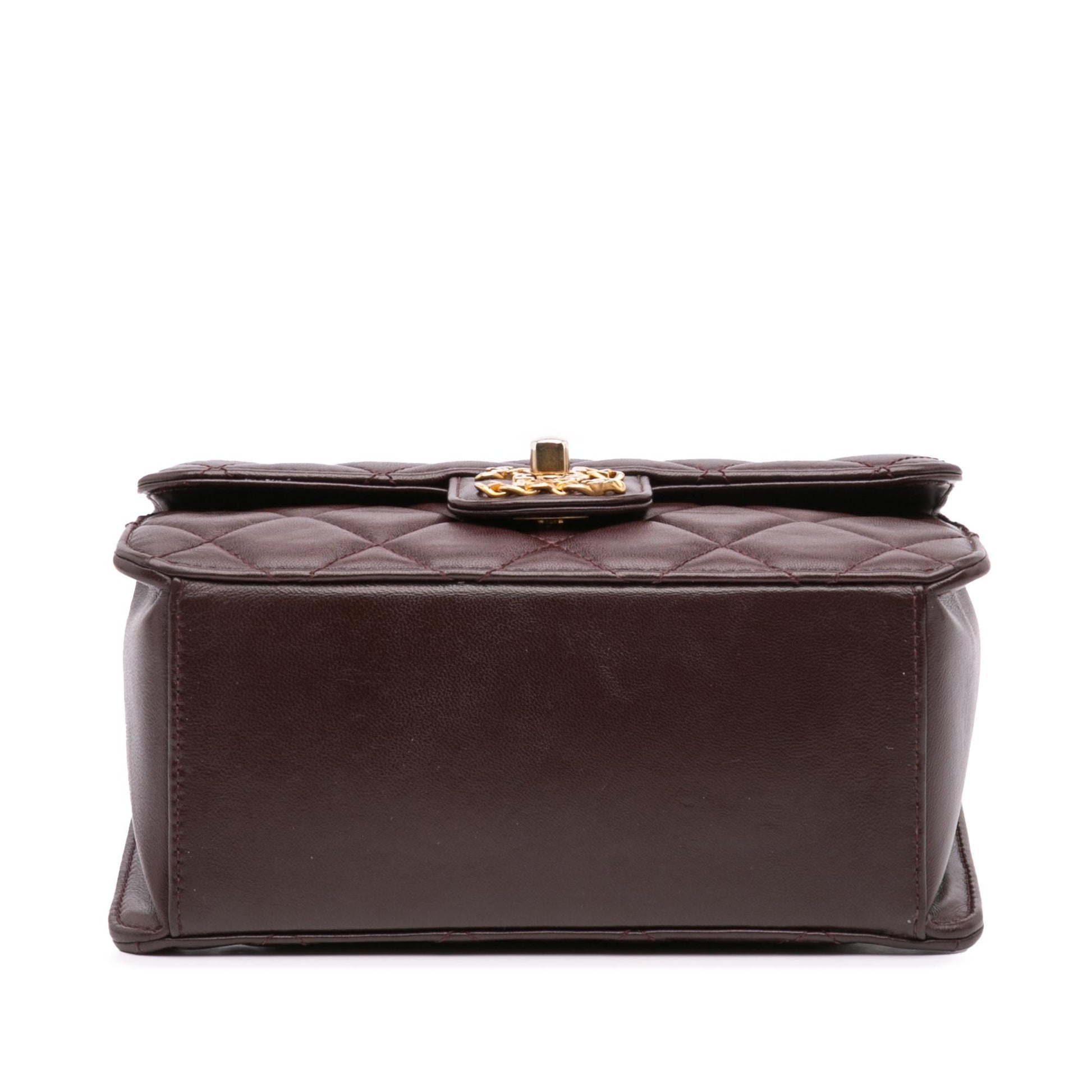 Chanel Quilted Shiny Lambskin Single Flap Mini Bag
