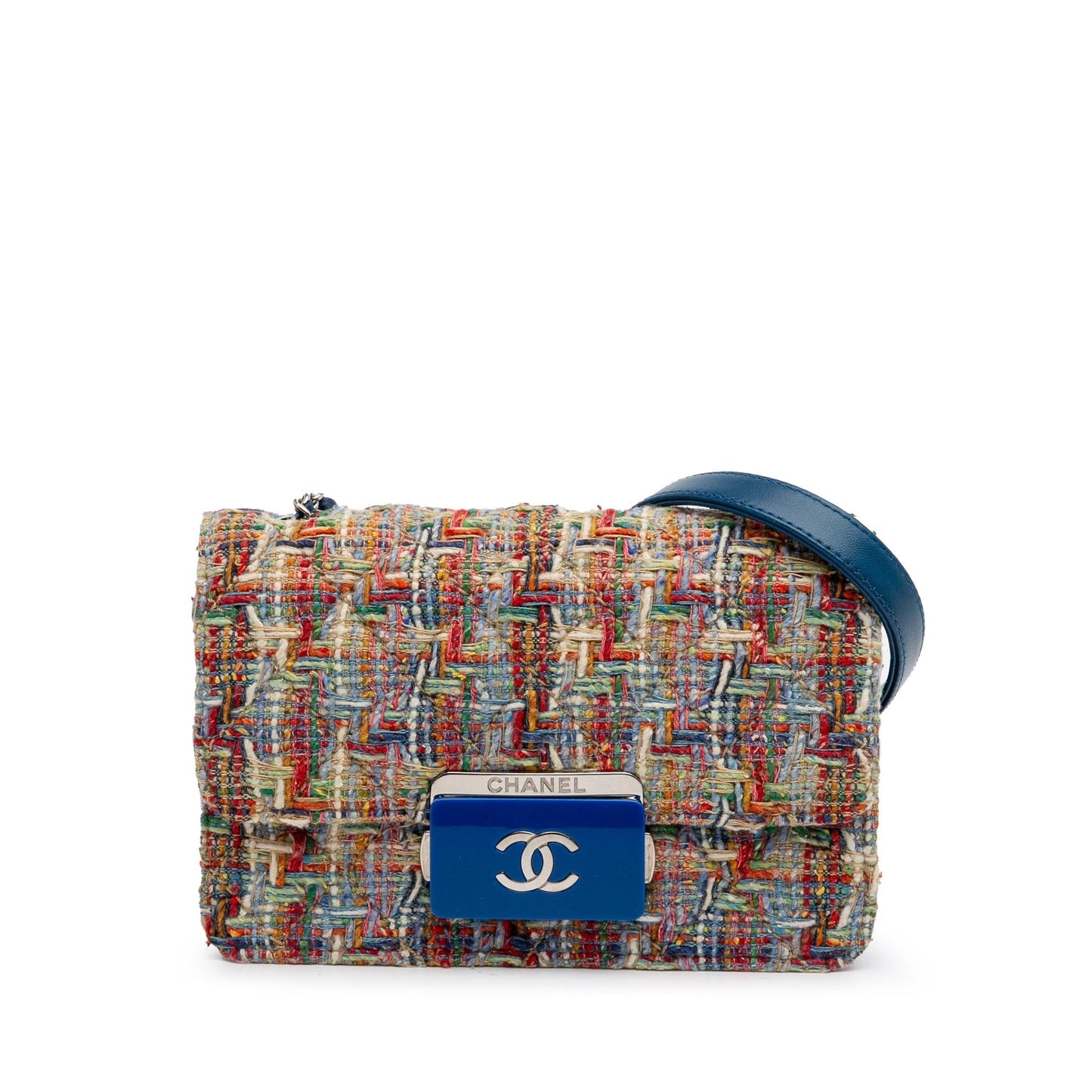 Chanel Quilted Tweed Beauty Flap Lock Mini Bag Flap 1