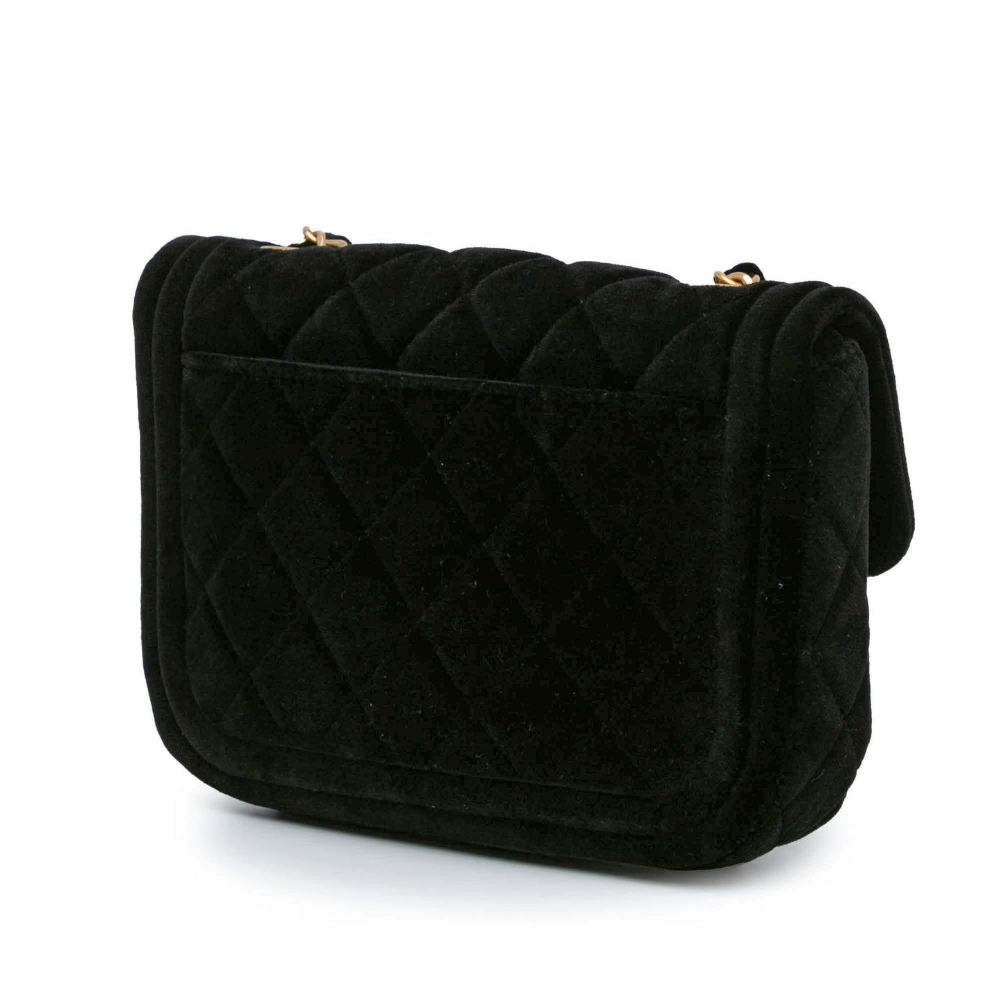 Chanel Quilted Velvet Double Frame Flap Mini Bag