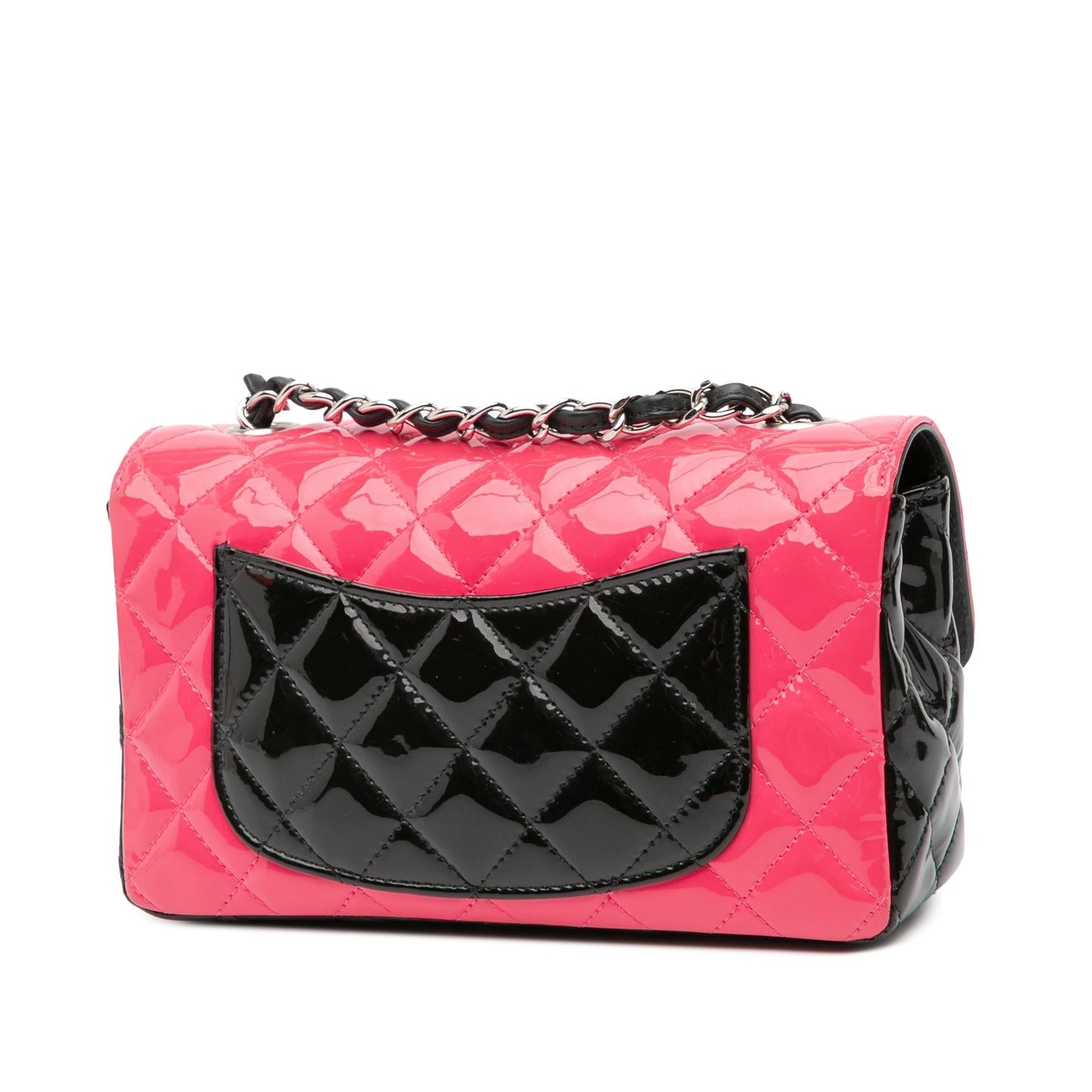 Chanel Rectangular Bicolor Patent Flap Leather Shoulder Bag Bag 1
