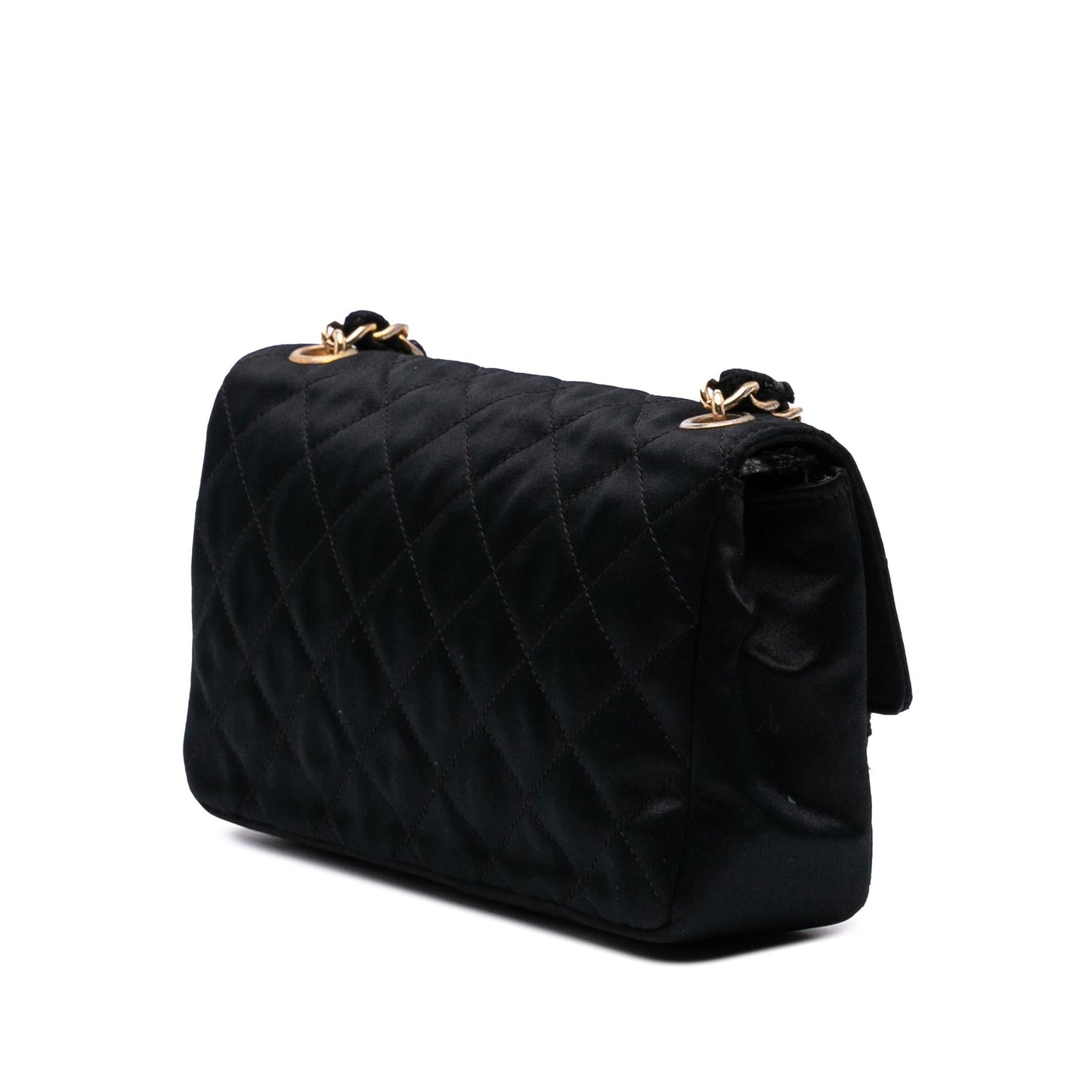 Chanel Rectangular CC Quilted Satin Flap Mini Bag Flap 2