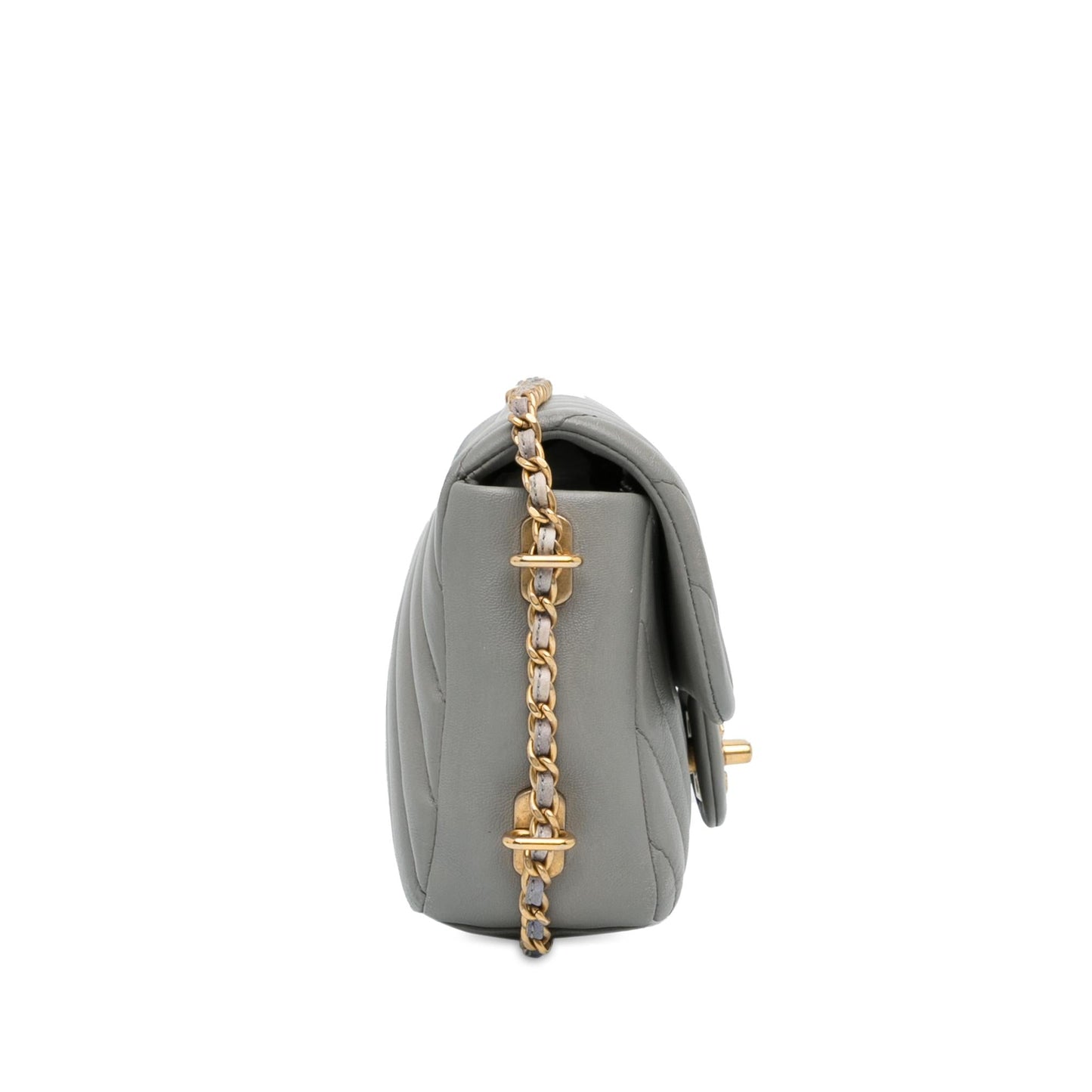 Chanel Rectangular Chevron Lambskin Around Flap SHG-nJr512 Mini Bag