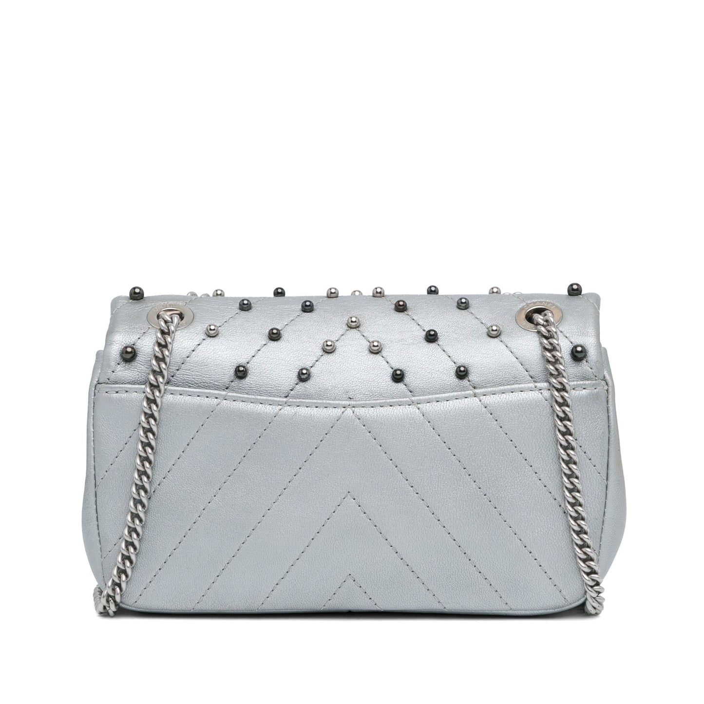 Chanel Rectangular Chevron Quilted Lambskin Stud Wars Mini Bag