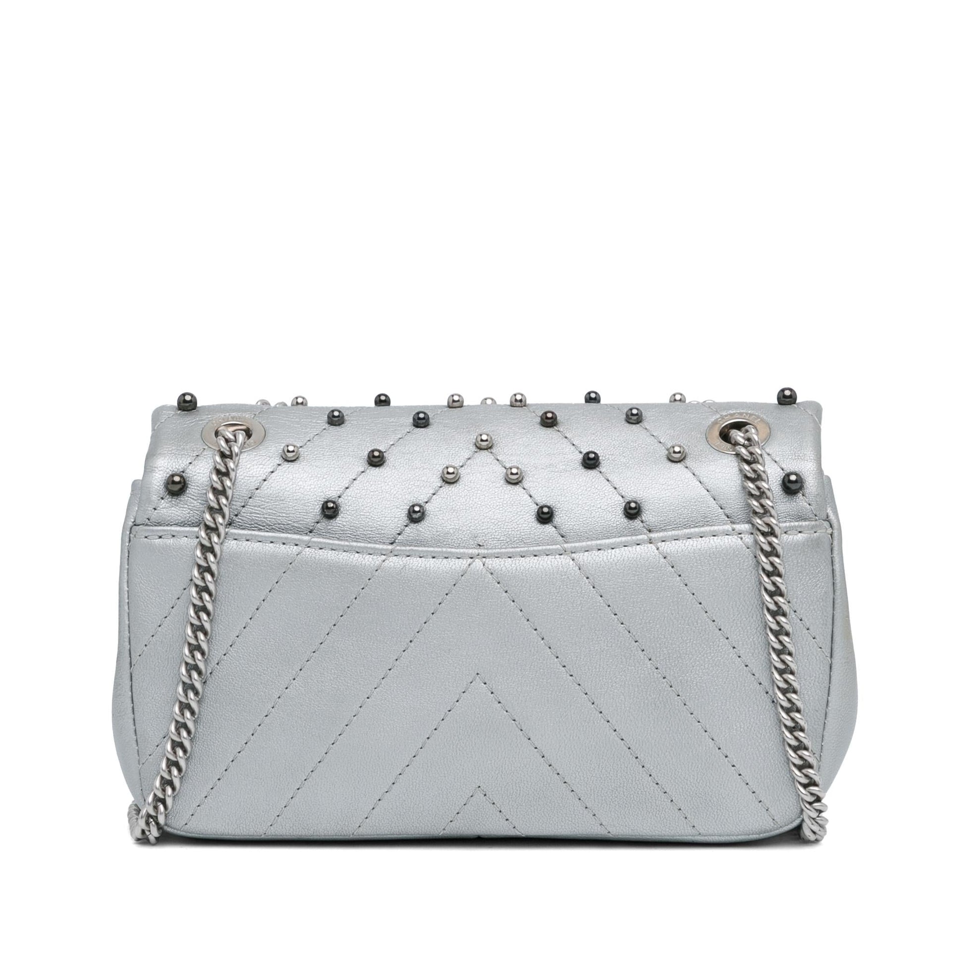 Chanel Rectangular Chevron Quilted Lambskin Stud Wars Mini Bag