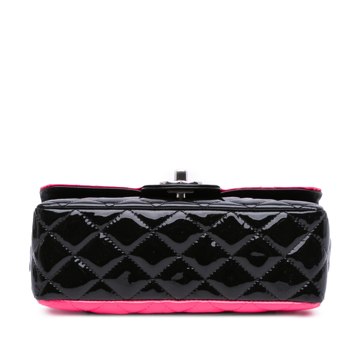 Chanel Rectangular Classic Bicolor Patent Single Flap Mini Bag Flap 1