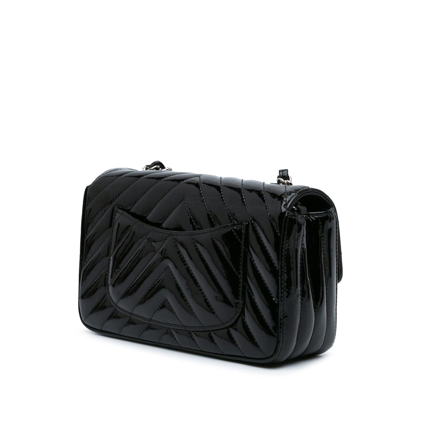 Chanel Rectangular Classic Chevron Patent Single Flap Mini Bag Single Flap