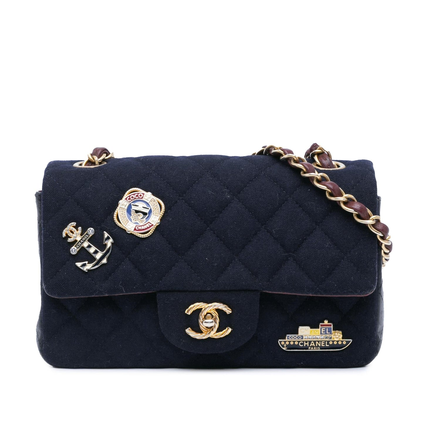 Chanel Rectangular Classic Jersey Sailor Single Flap Mini Bag Single Flap