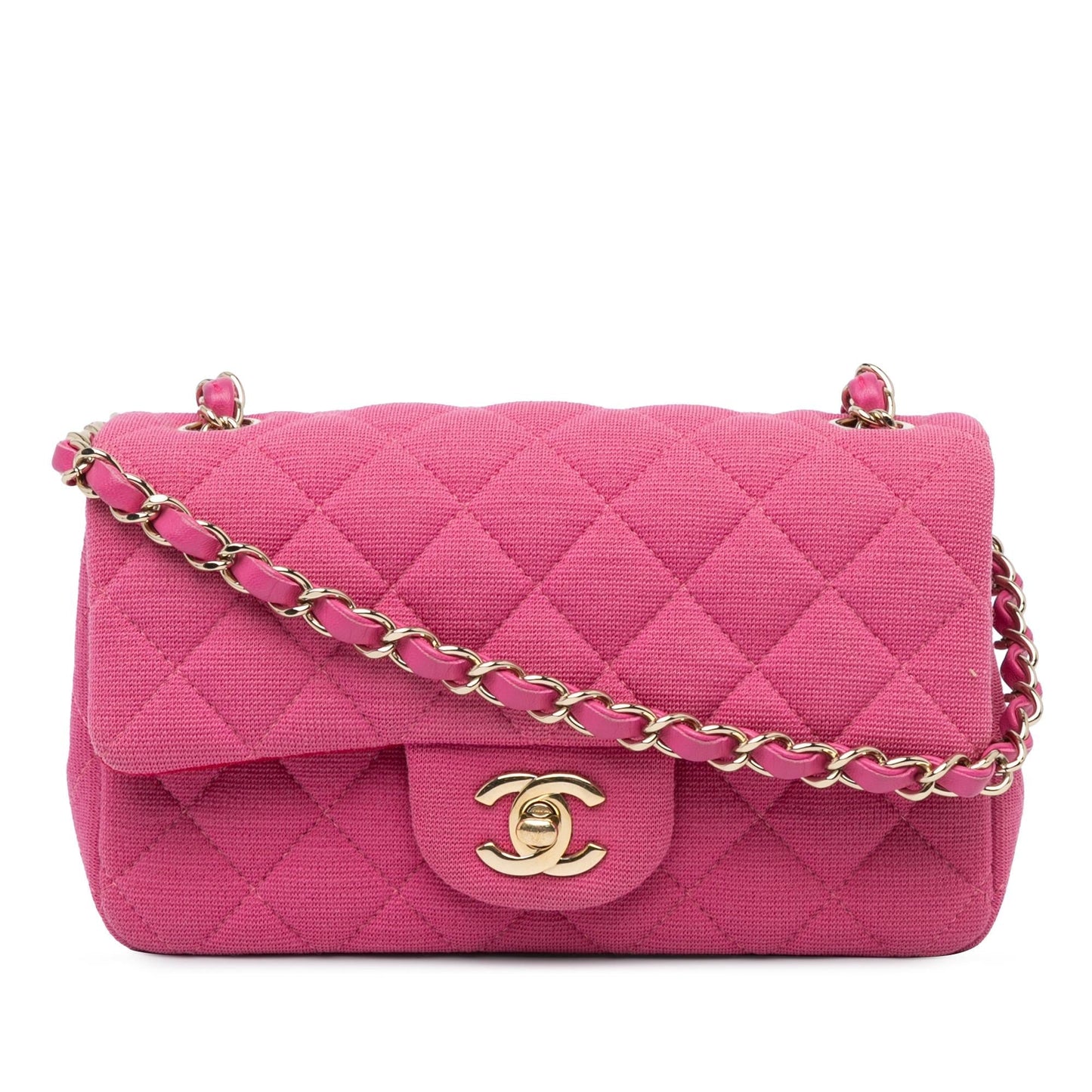Chanel Rectangular Classic Jersey Single Flap SHG-WDZmmq Mini Bag