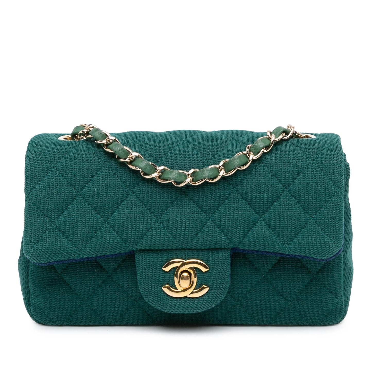 Chanel Rectangular Classic Jersey Single Flap SHG-M57Mcm Mini Bag
