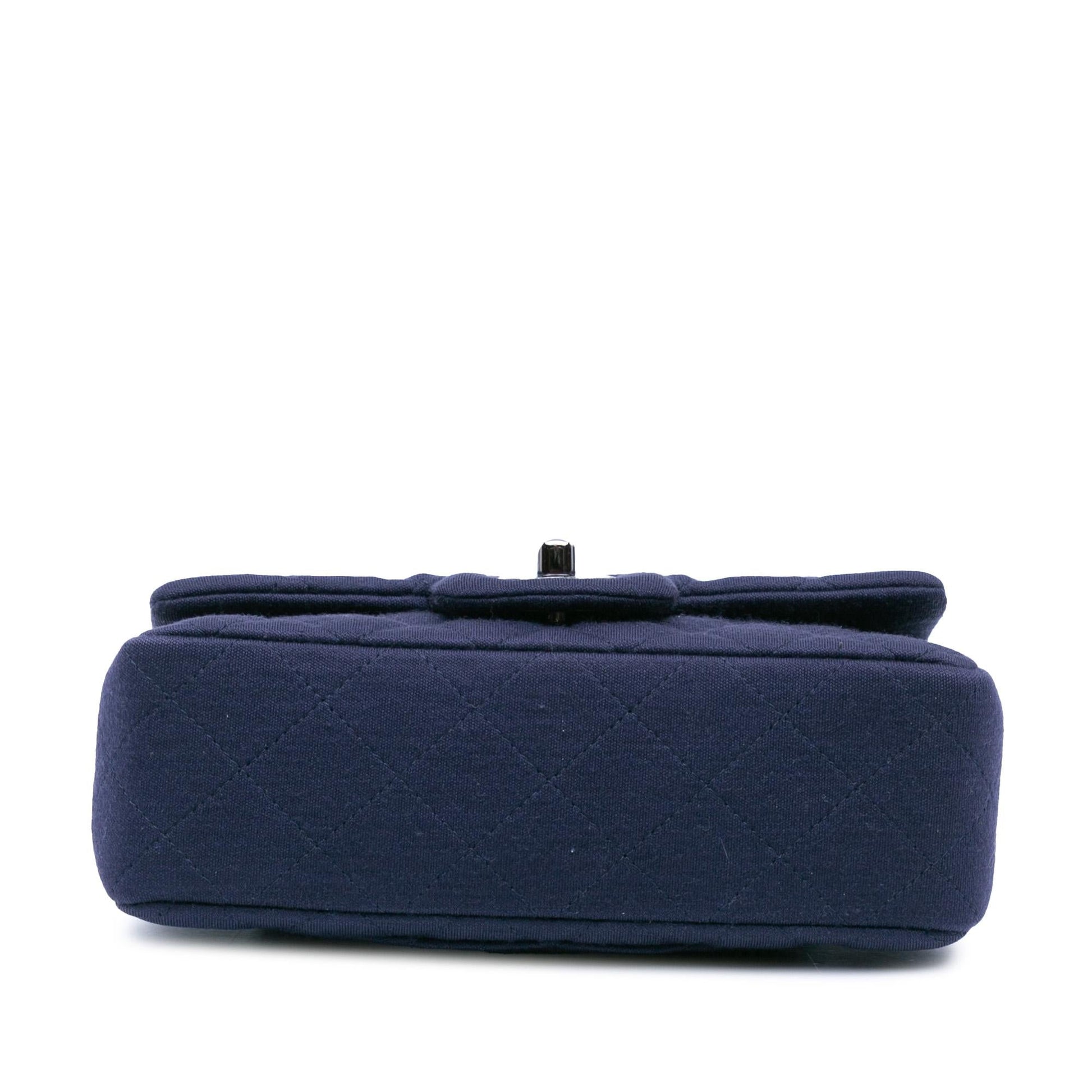 Chanel Rectangular Classic Jersey Single Flap Mini Bag Shg Jxuyng