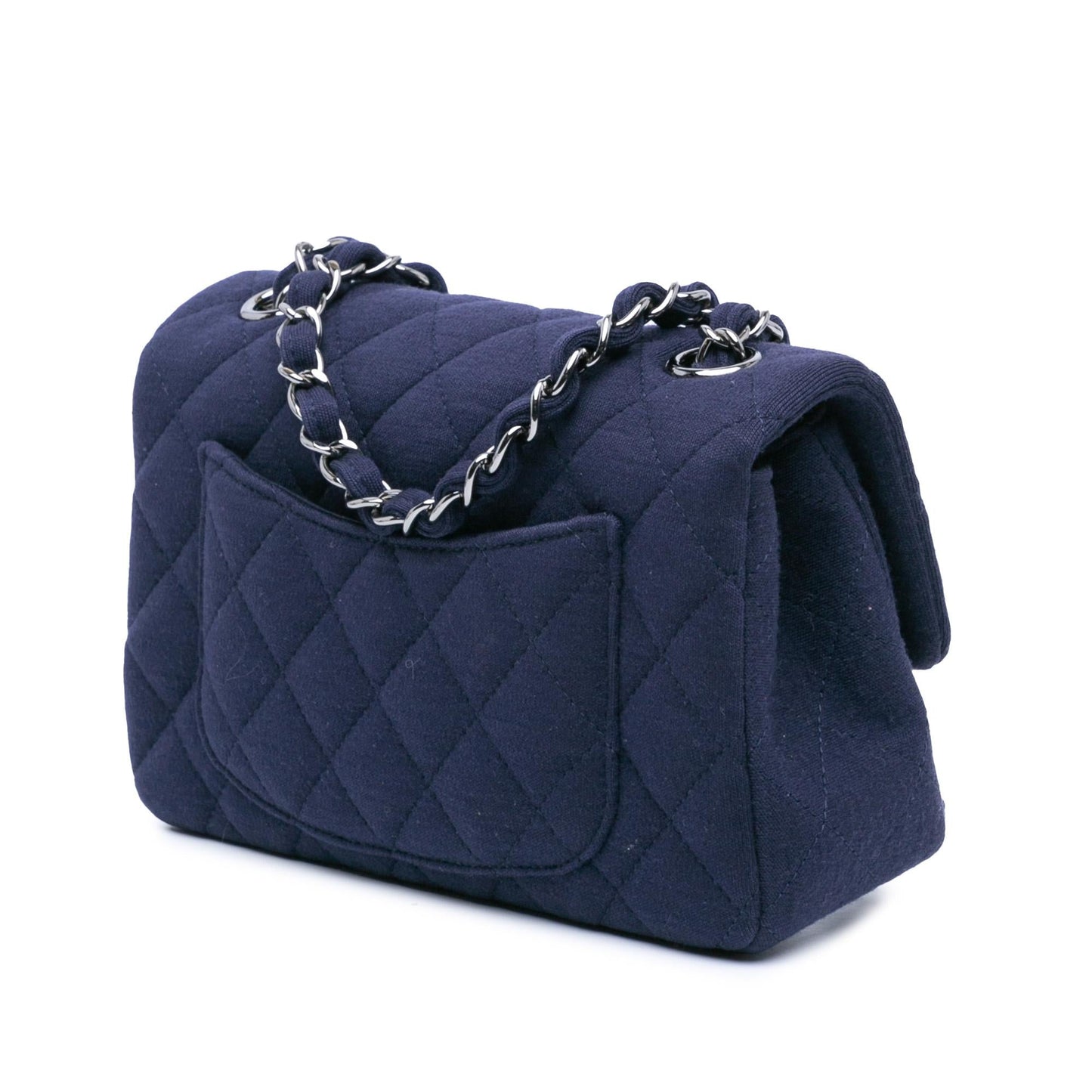 Chanel Rectangular Classic Jersey Single Flap Mini Bag Shg Jxuyng
