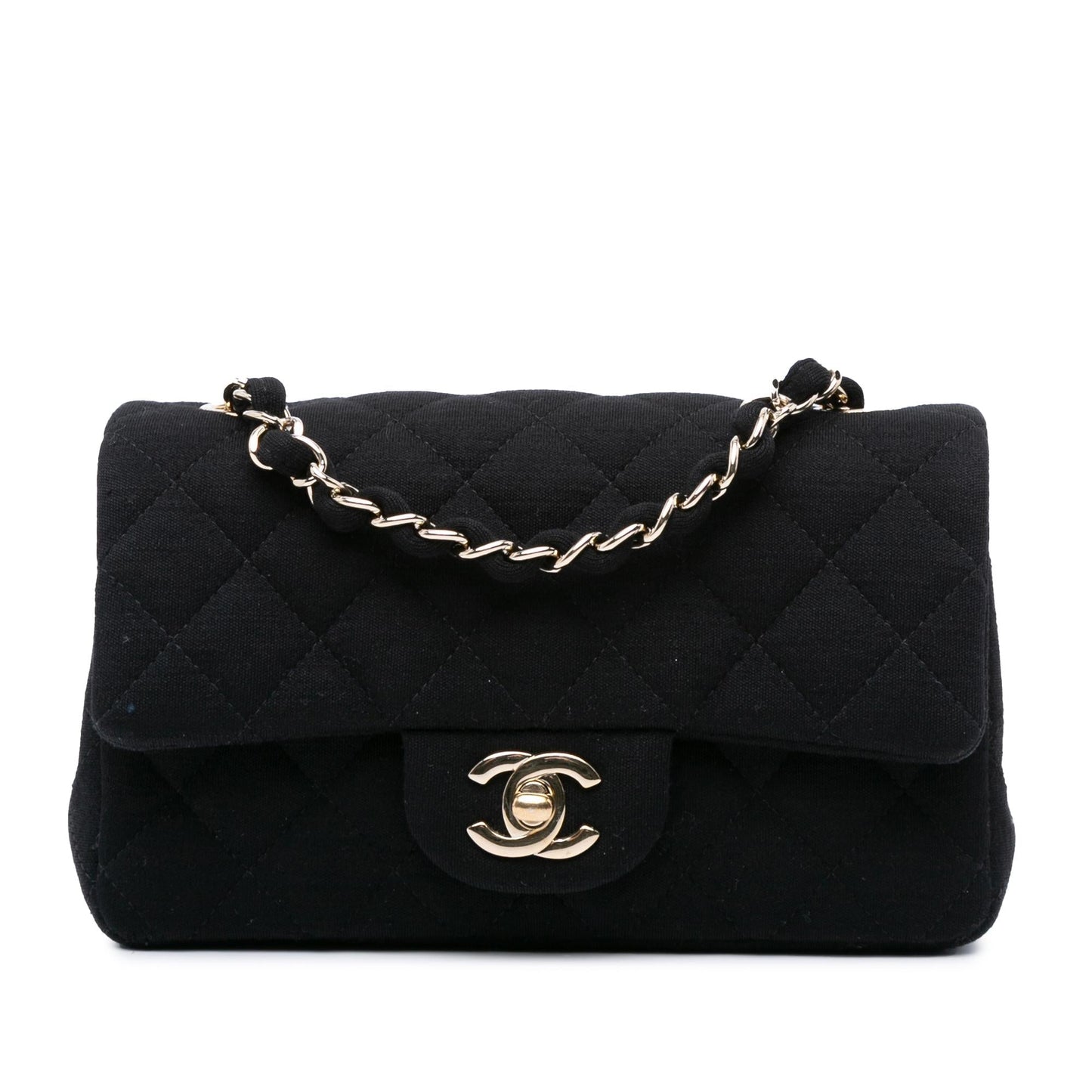 Chanel Rectangular Classic Jersey Single Flap Mini Bag Single Flap