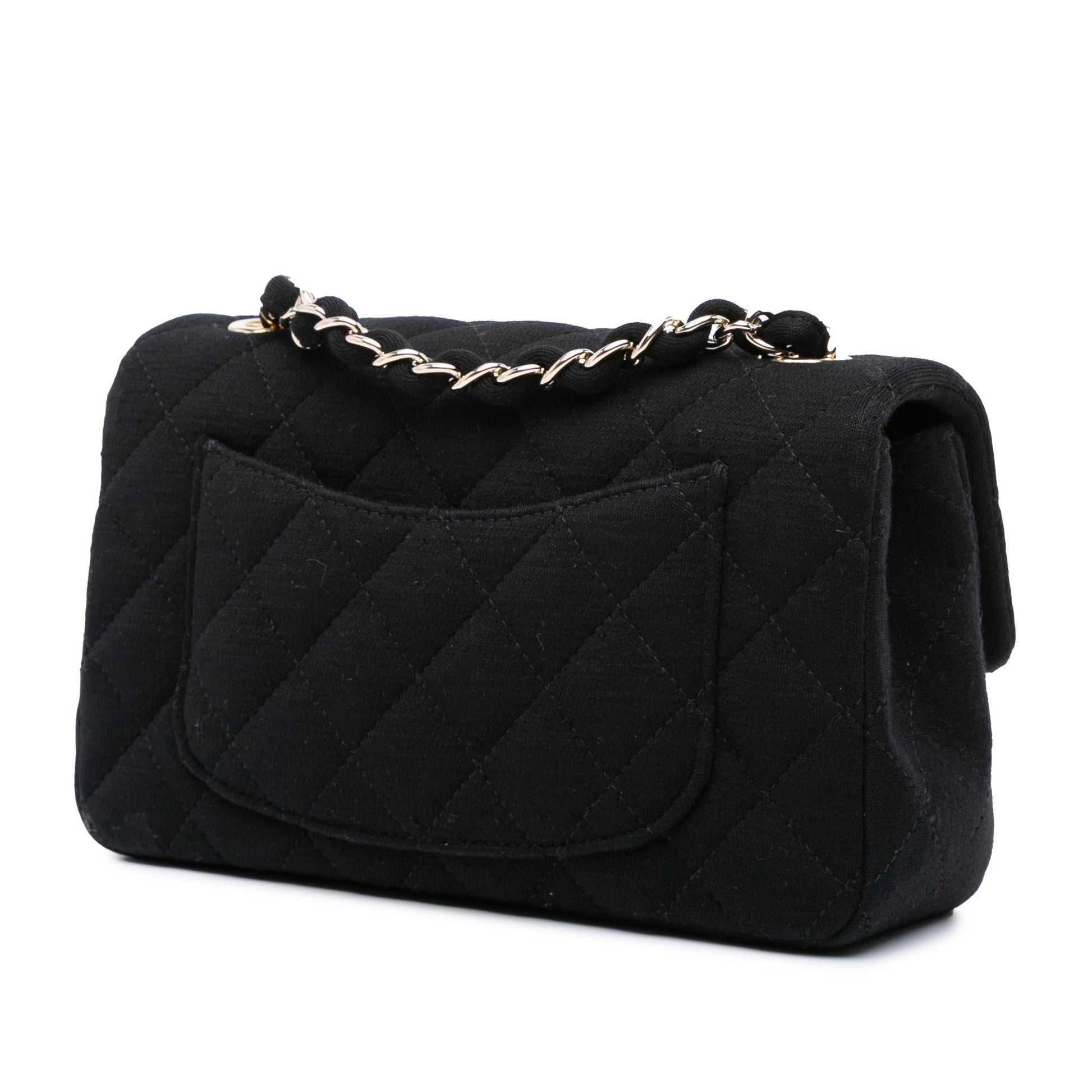 Chanel Rectangular Classic Jersey Single Flap Mini Bag Single Flap