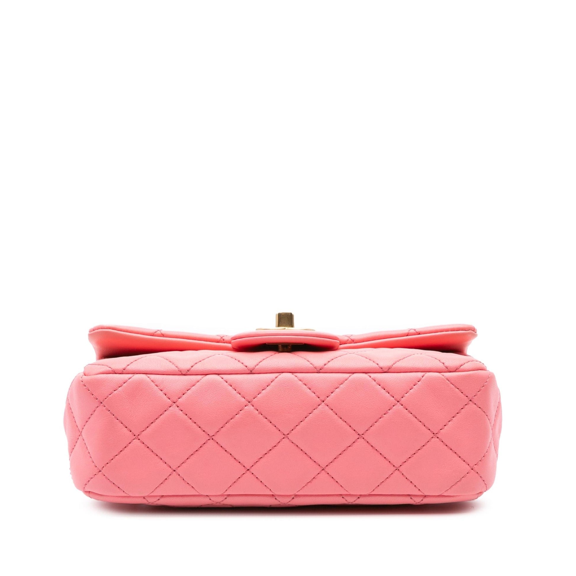 Chanel Rectangular Classic Lambskin Pearl Crush Single Mini Bag