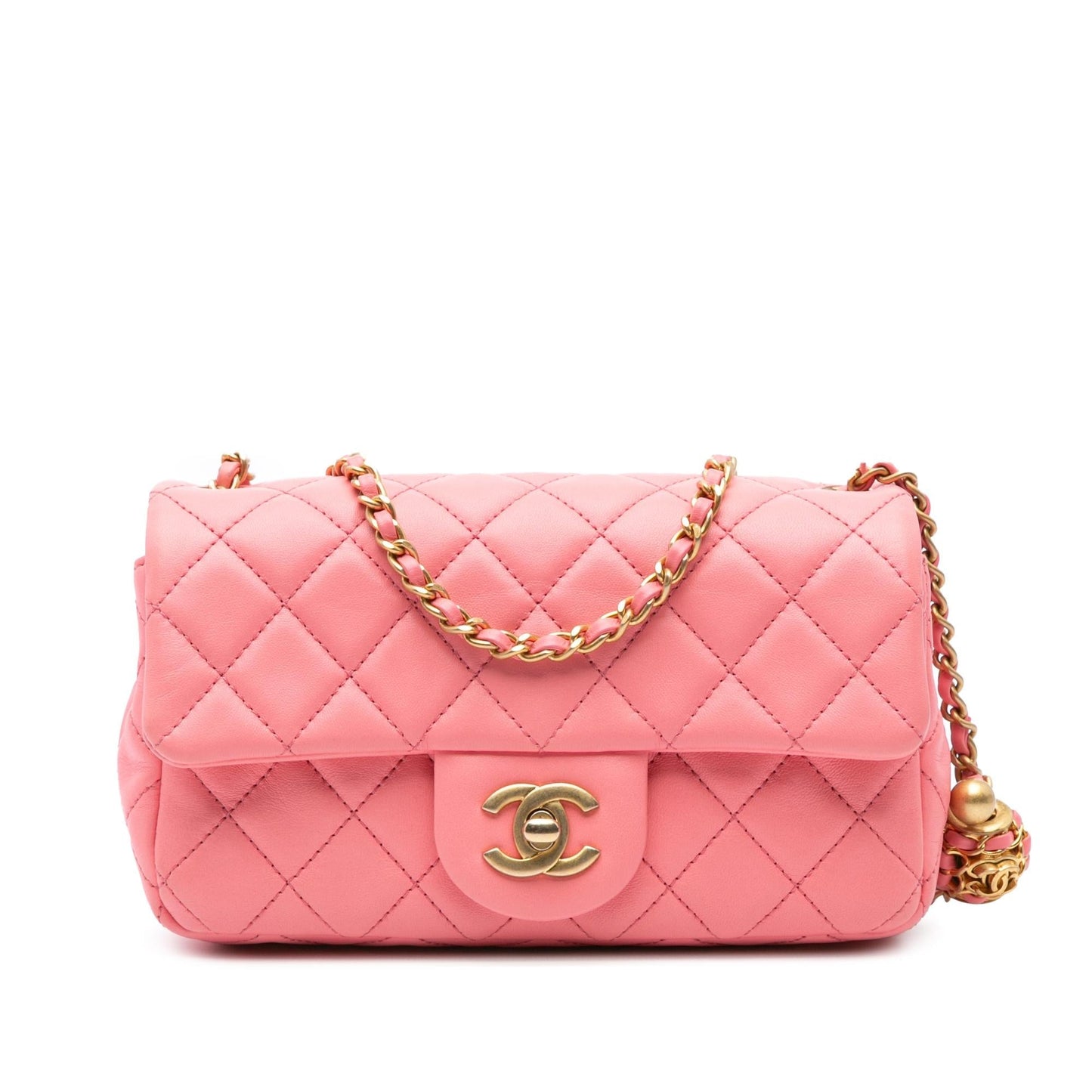 Chanel Rectangular Classic Lambskin Pearl Crush Single Mini Bag