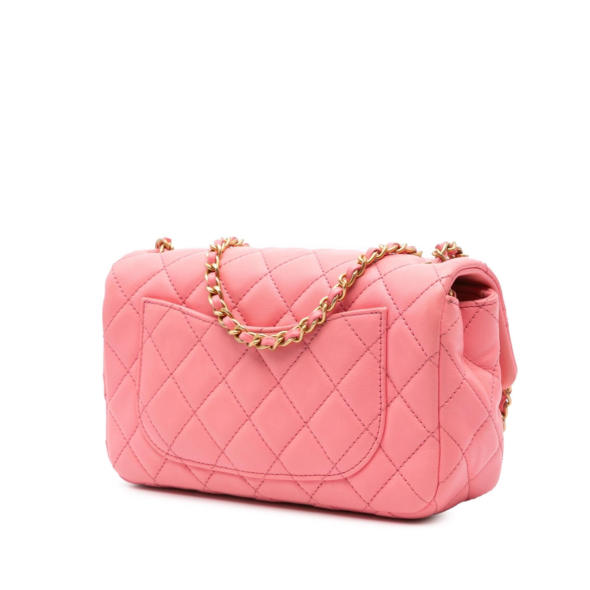 Chanel Rectangular Classic Lambskin Pearl Crush Single Mini Bag