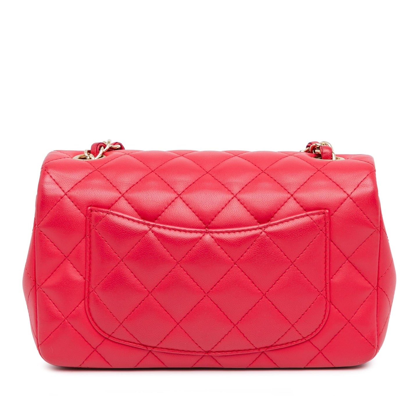 Chanel Mini Rectangular Classic Lambskin Single Flap (SHG-aMDNhD)
