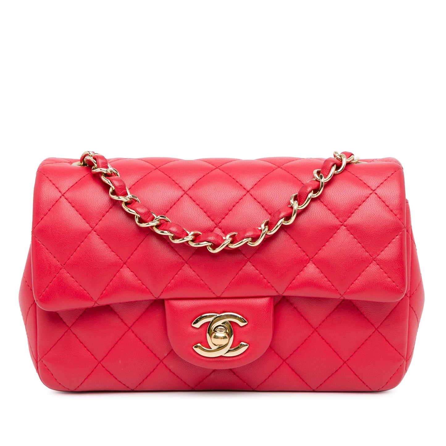 Chanel Rectangular Classic Lambskin Single Flap SHG-aMDNhD Mini Bag