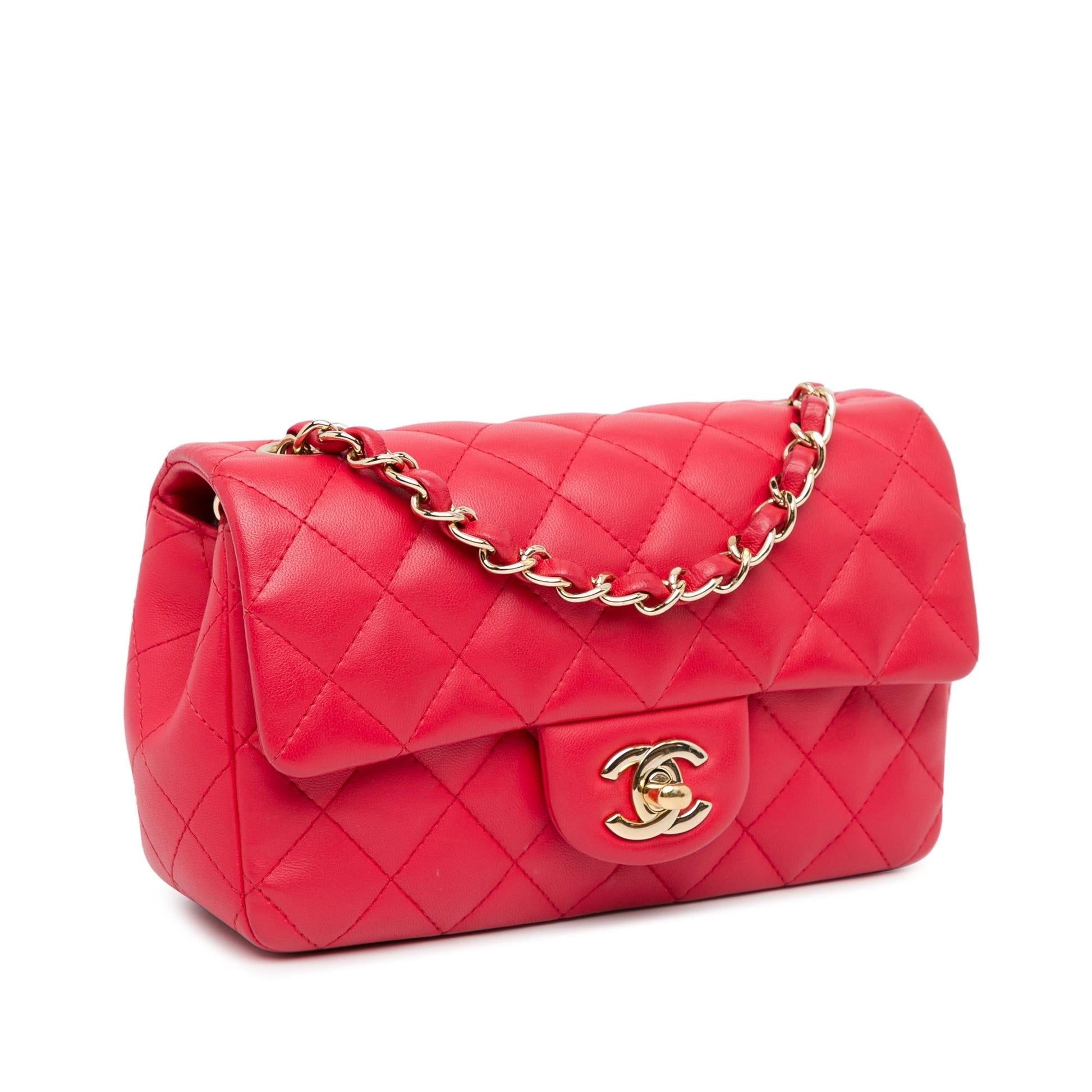 Chanel Mini Rectangular Classic Lambskin Single Flap (Shg-Amdnhd) Bag
