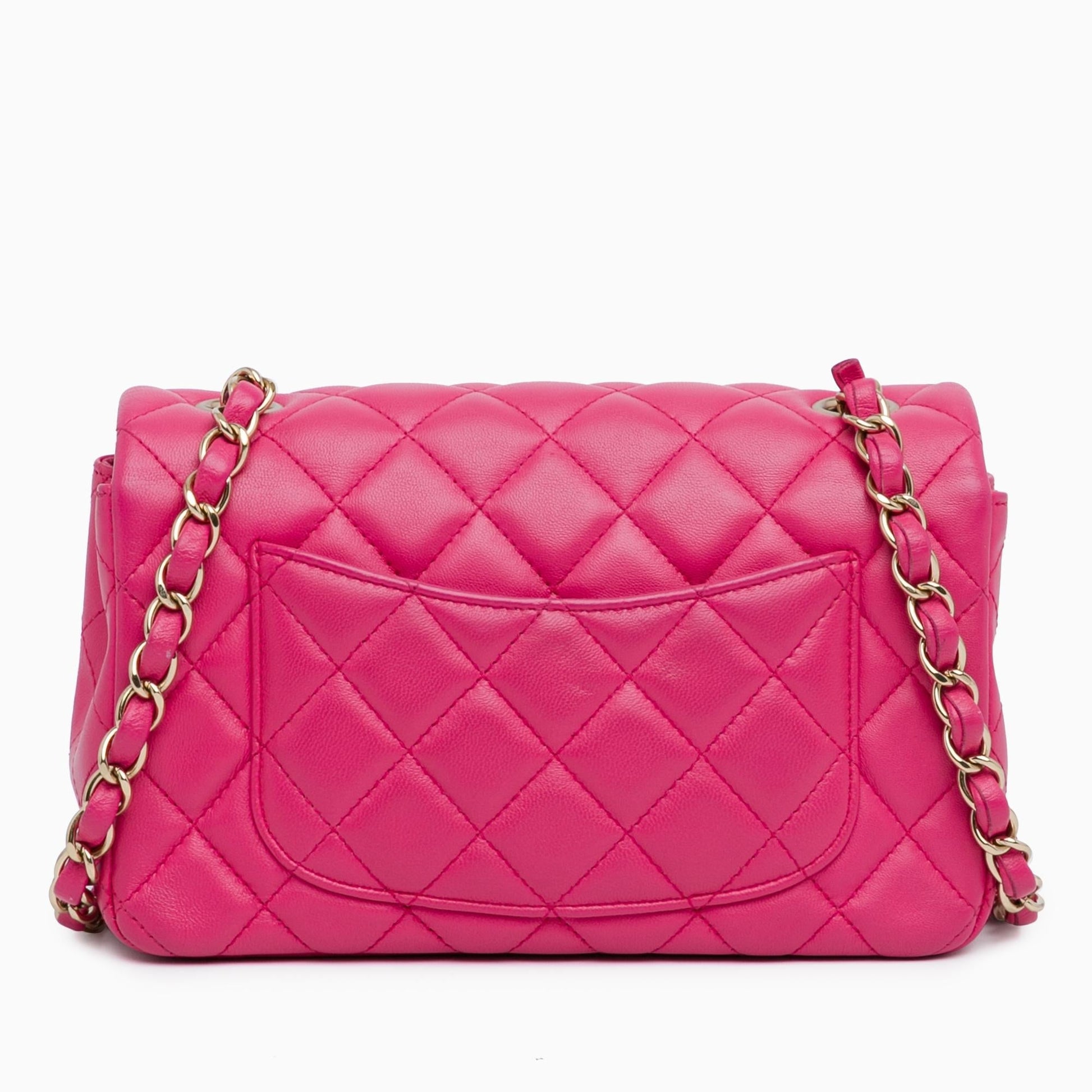 Chanel Rectangular Classic Lambskin Single Flap SHG-P8XmWm Mini Bag