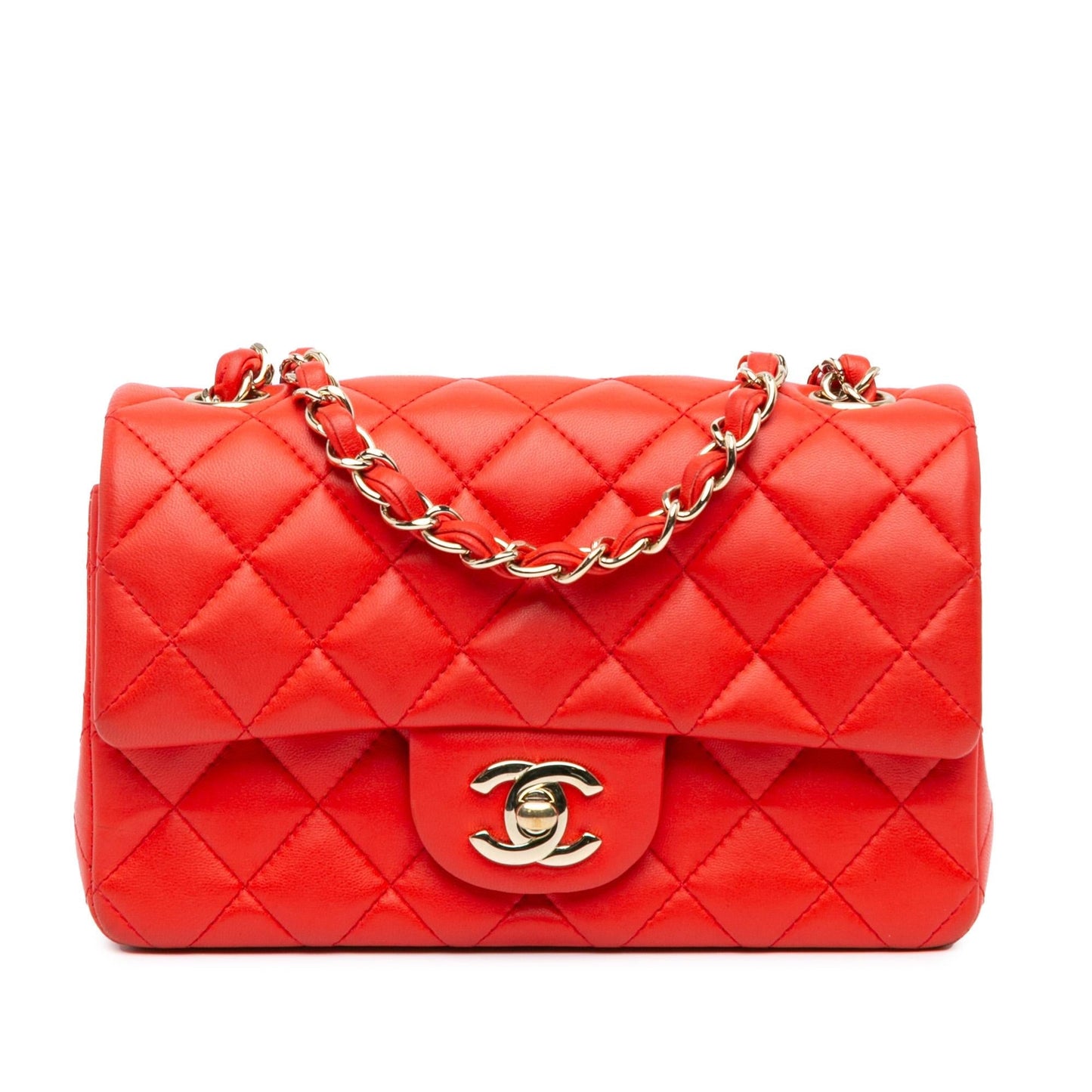 Chanel Rectangular Classic Lambskin Single Flap Mini Bag Shg B4Nson