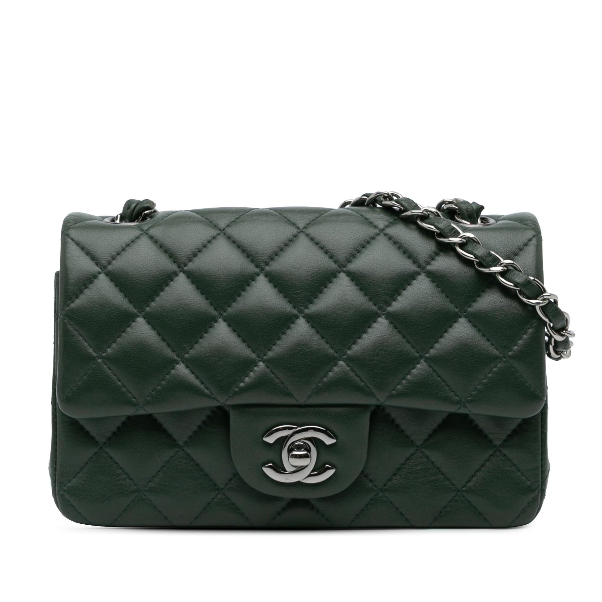 Chanel Rectangular Classic Lambskin Single Flap Mini Bag Flap 1