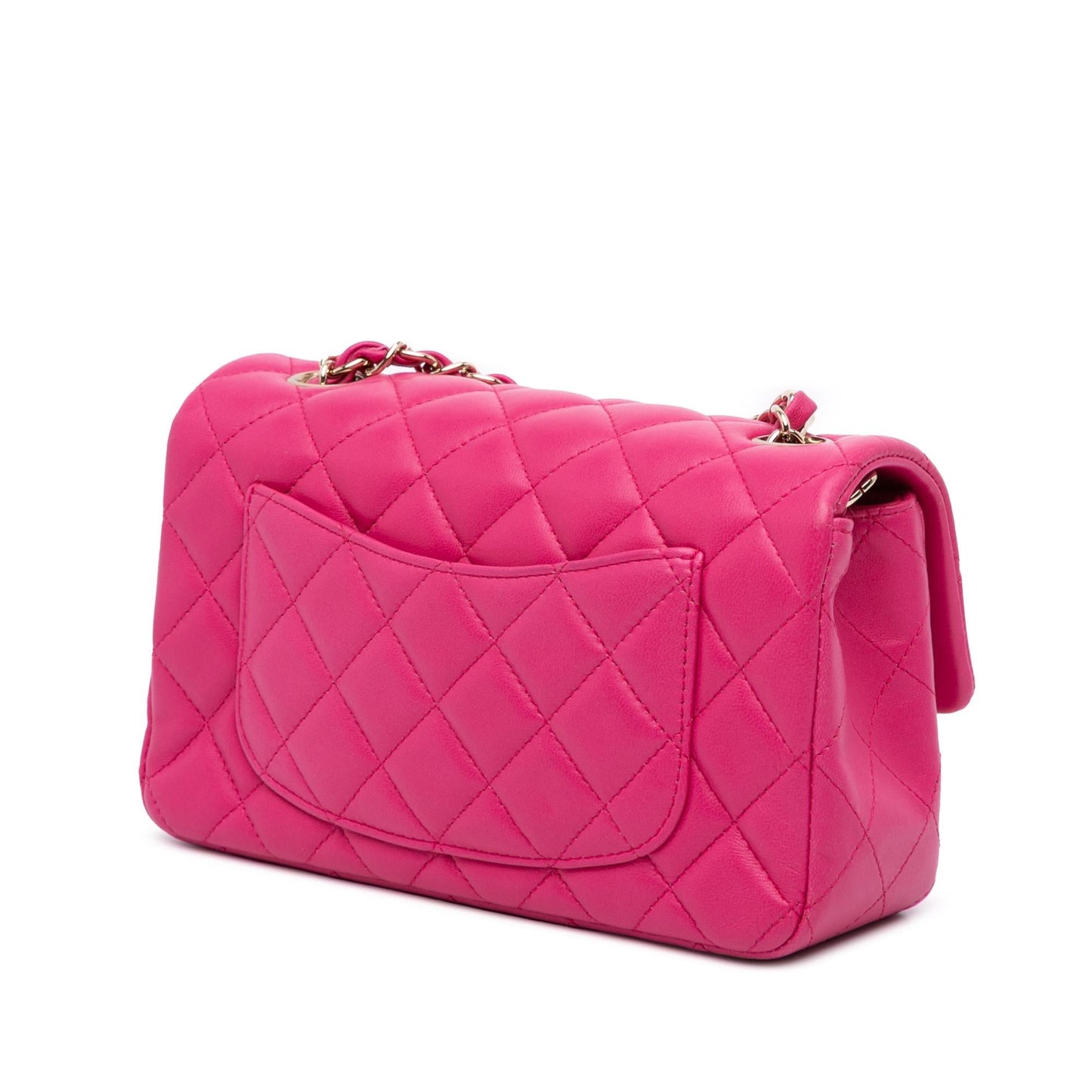 Chanel Rectangular Classic Lambskin Single Flap Mini Bag Flap 10