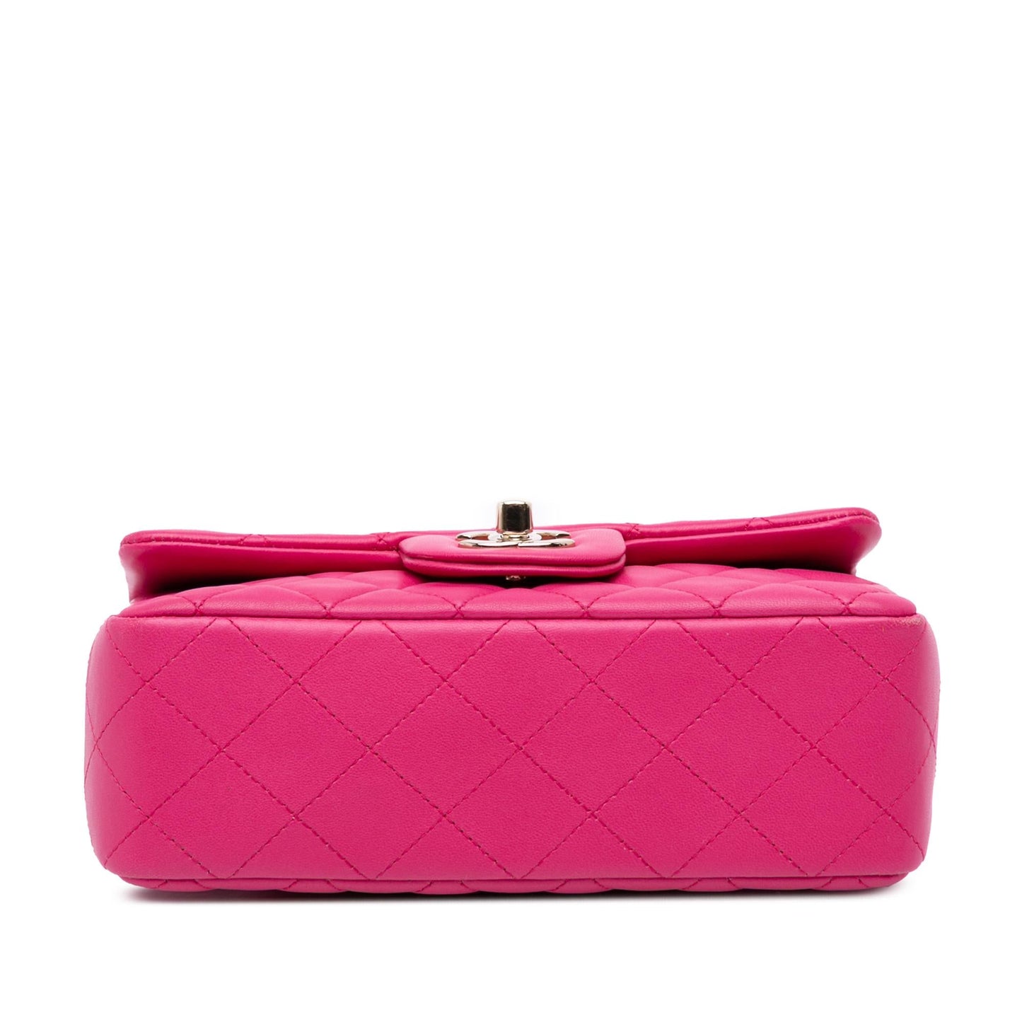 Chanel Rectangular Classic Lambskin Single Flap Mini Bag Flap 14