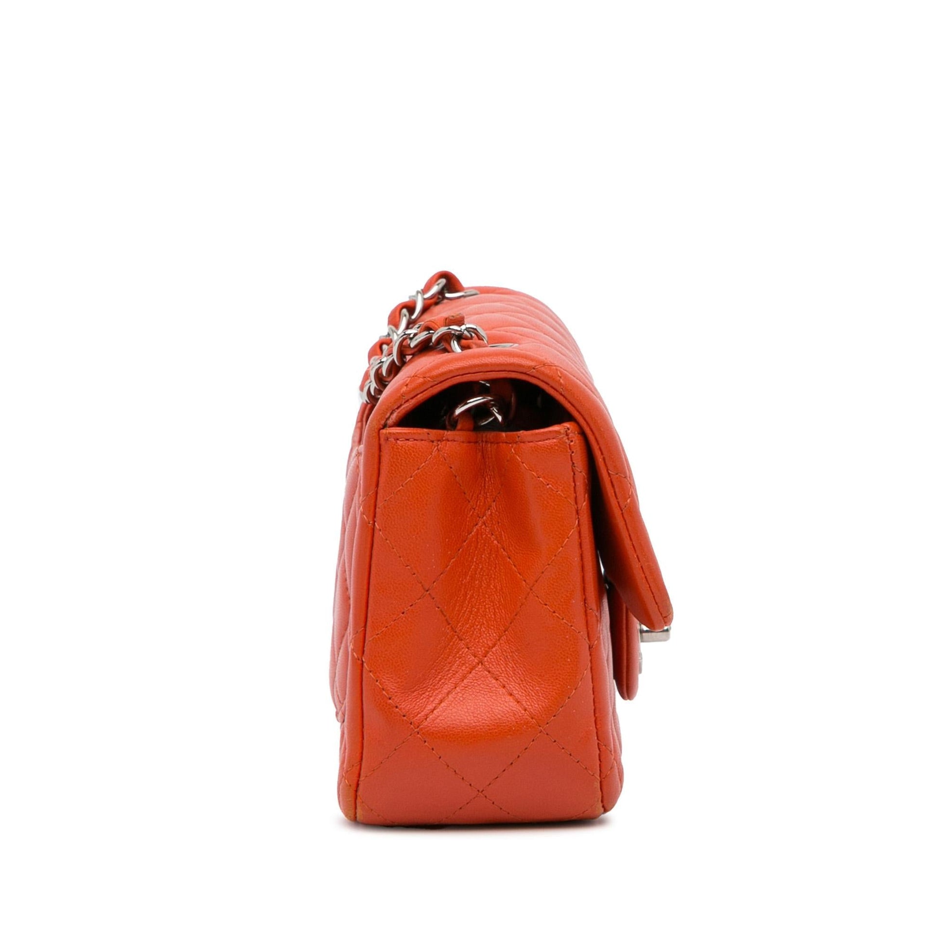 Chanel Rectangular Classic Lambskin Single Flap Mini Bag Flap 17