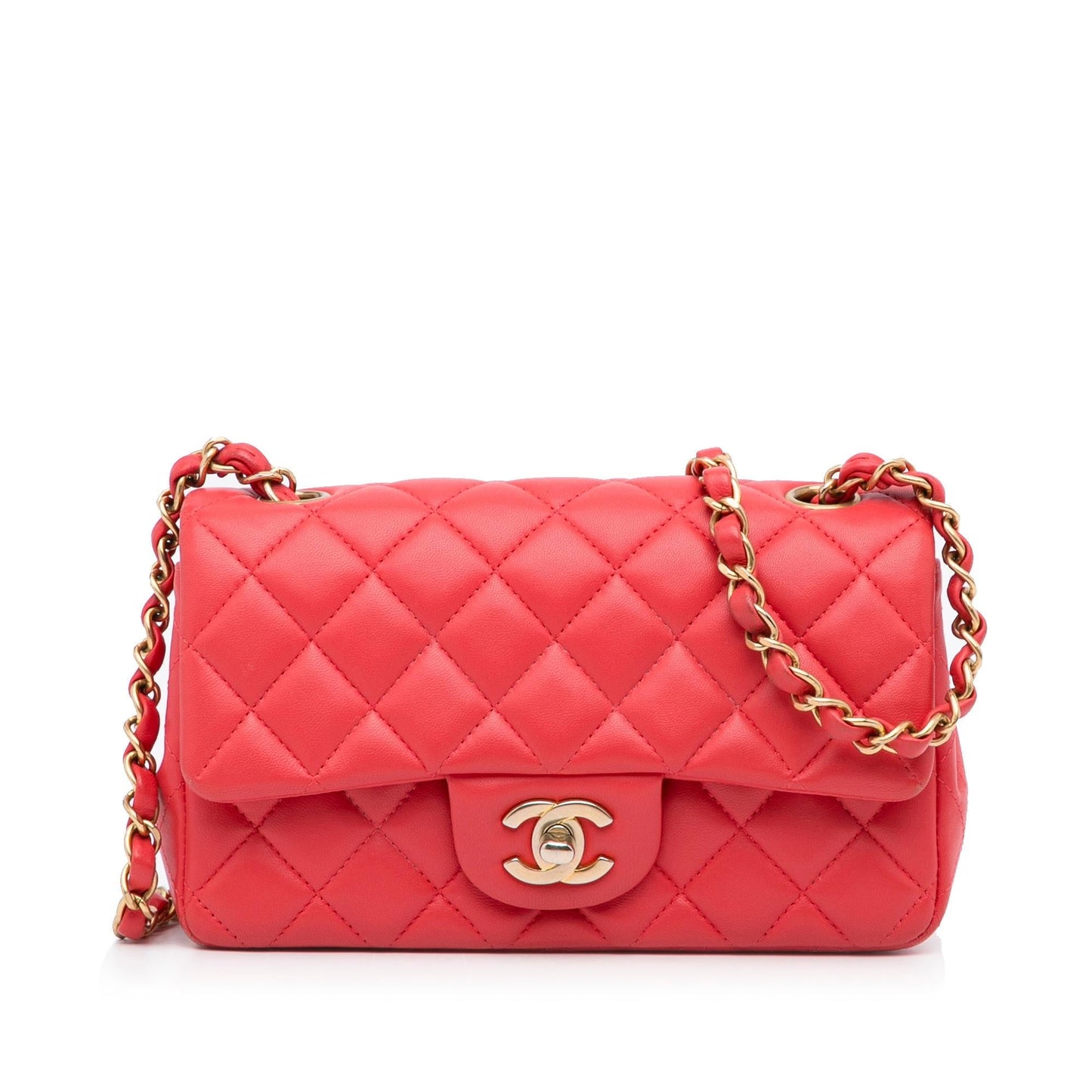Chanel Rectangular Classic Lambskin Single Flap Mini Bag Flap 18