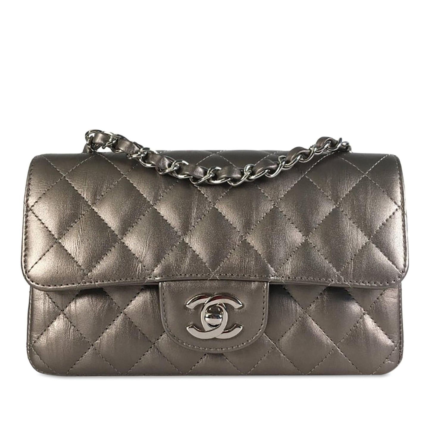 Chanel Mini Rectangular Classic Metallic Calfskin Single Flap (Shg-Iflfgn) Bag