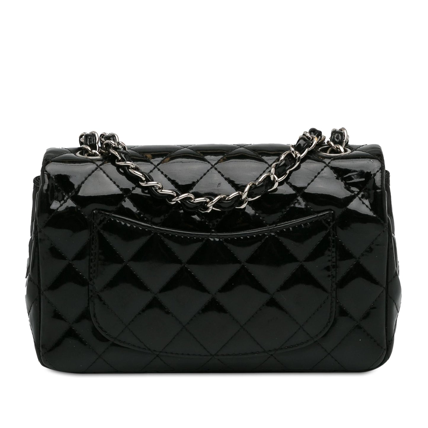 Chanel Mini Rectangular Classic Patent Single Flap (SHG-fnfHQ4)