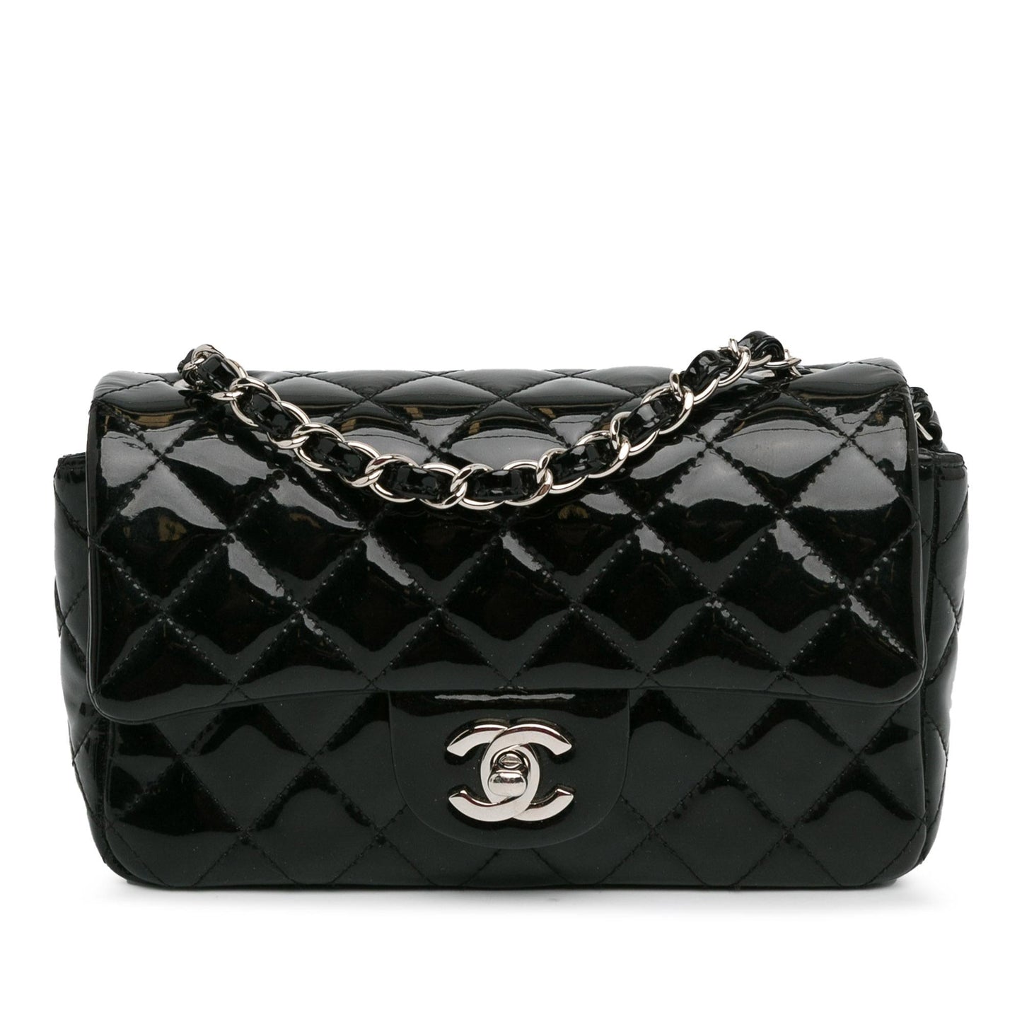 Chanel Rectangular Classic Patent Single Flap SHG-foRix8 Mini Bag