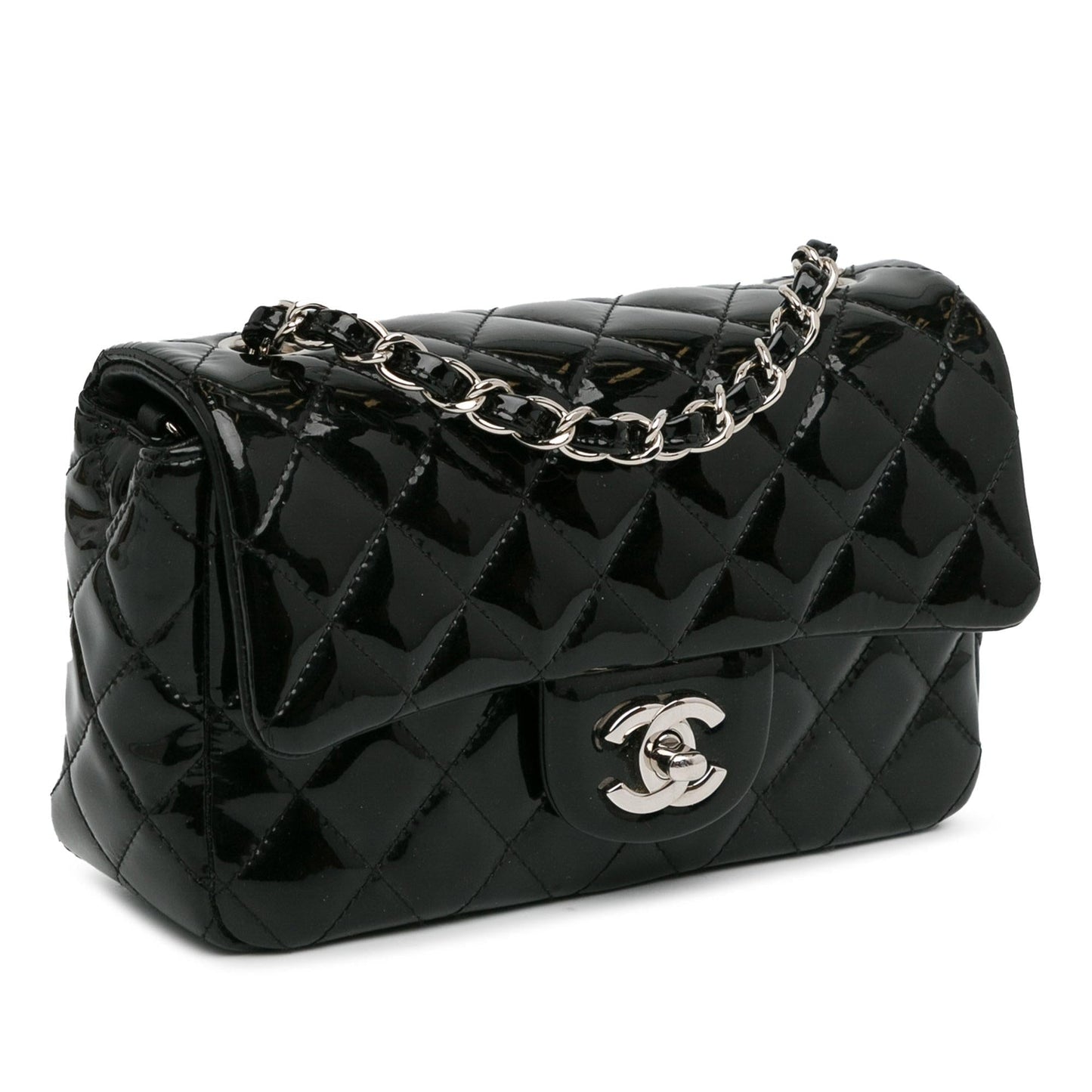 Chanel Rectangular Classic Patent Single Flap SHG-foRix8 Mini Bag