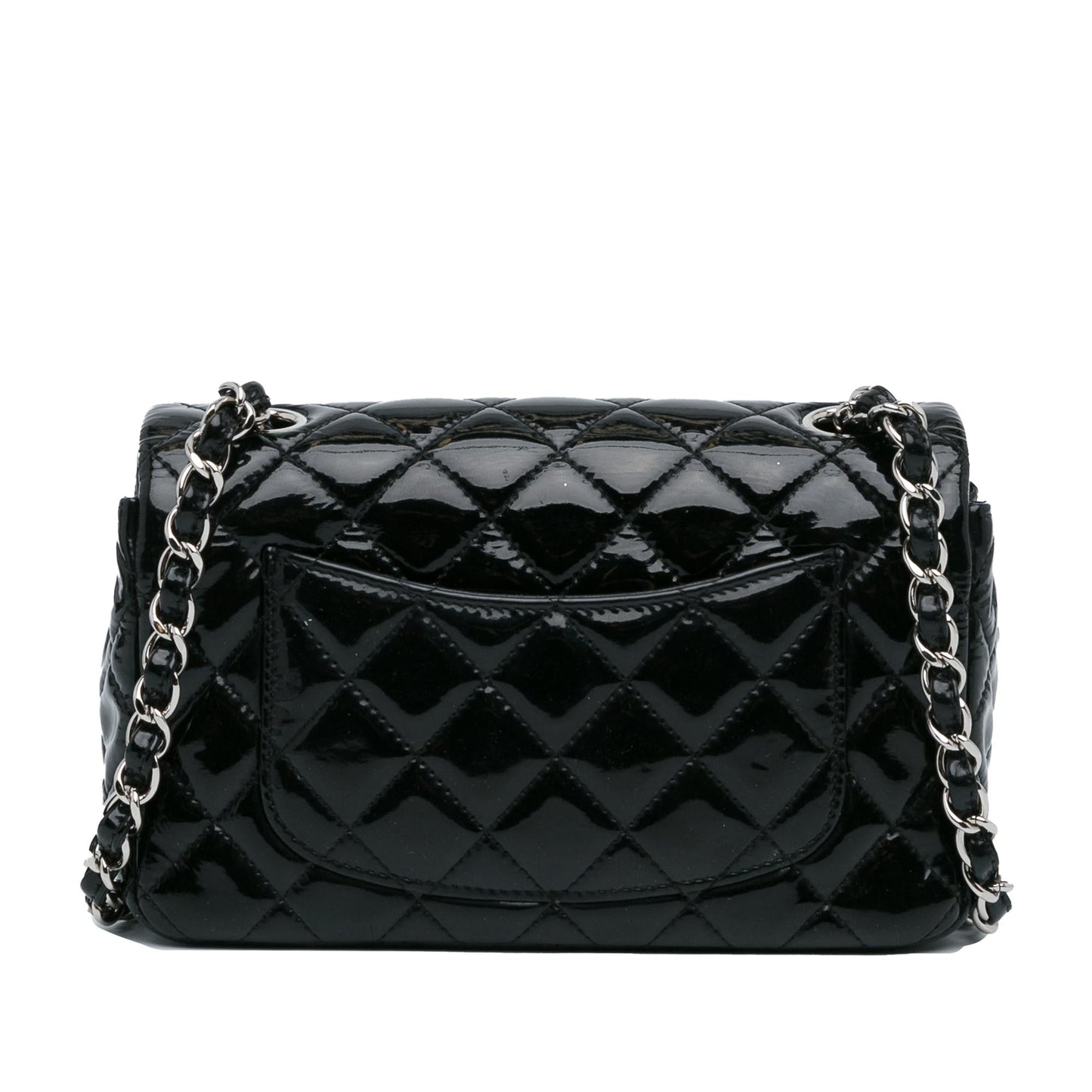 Chanel Mini Rectangular Classic Patent Single Flap (SHG-H2RONy)