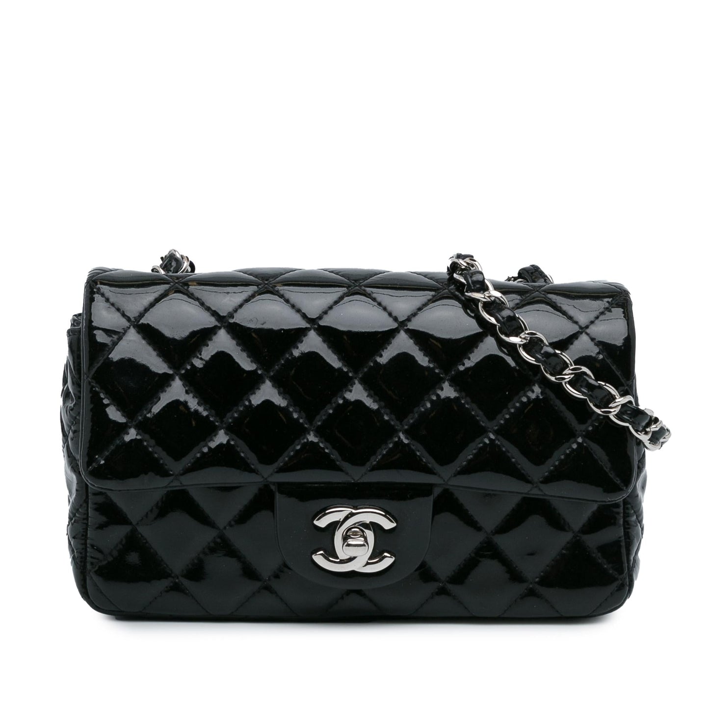 Chanel Rectangular Classic Patent Single Flap SHG-H2RONy Mini Bag