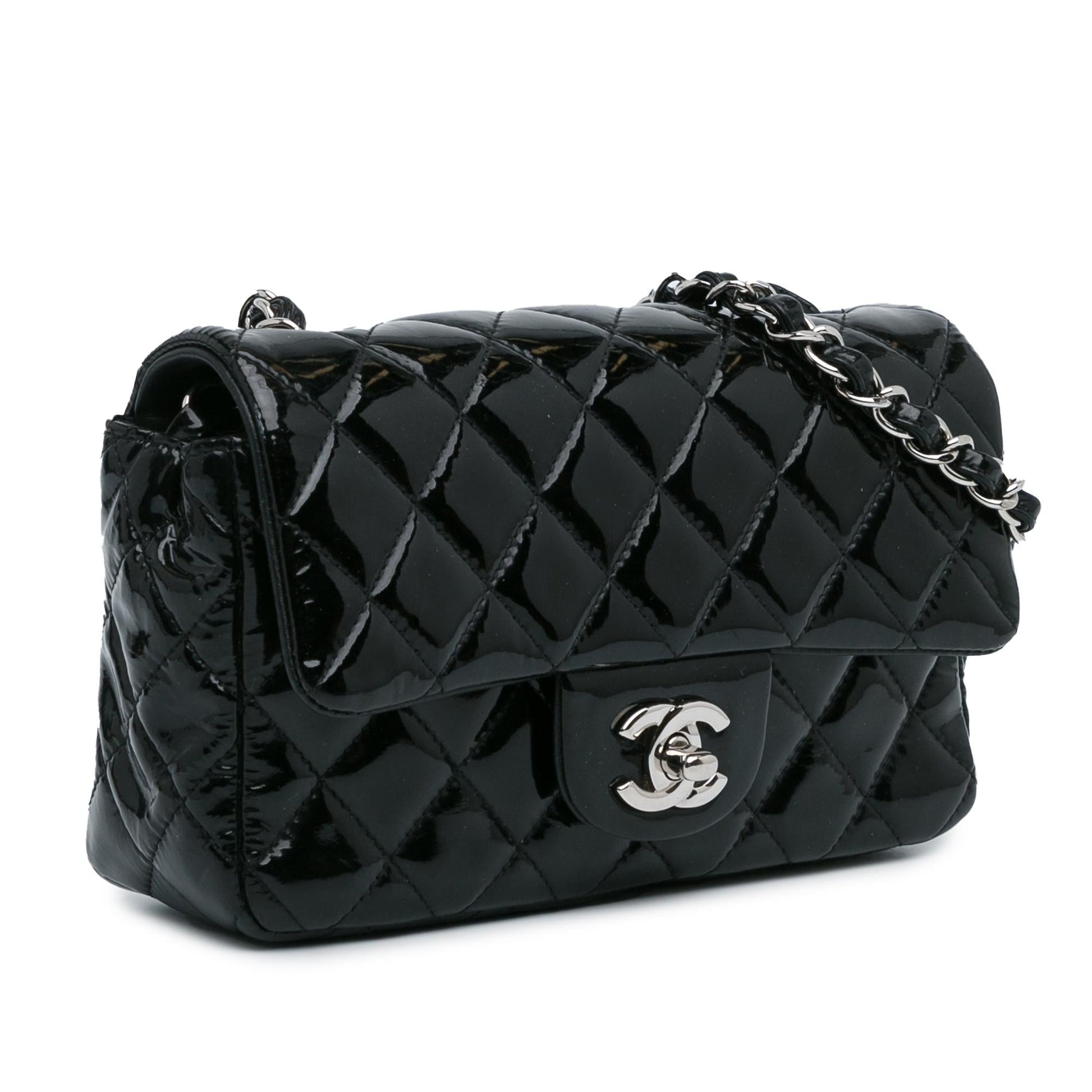 Chanel Rectangular Classic Patent Single Flap SHG-H2RONy Mini Bag