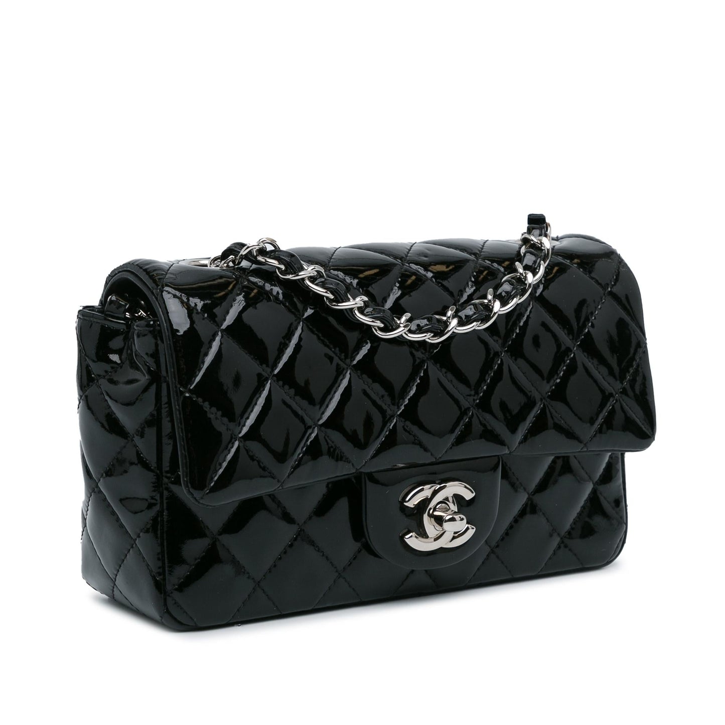 Chanel Rectangular Classic Patent Single Flap SHG-0ku6lp Mini Bag