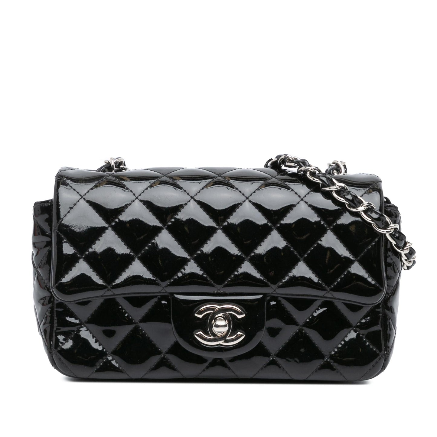 Chanel Rectangular Classic Patent Single Flap Mini Bag