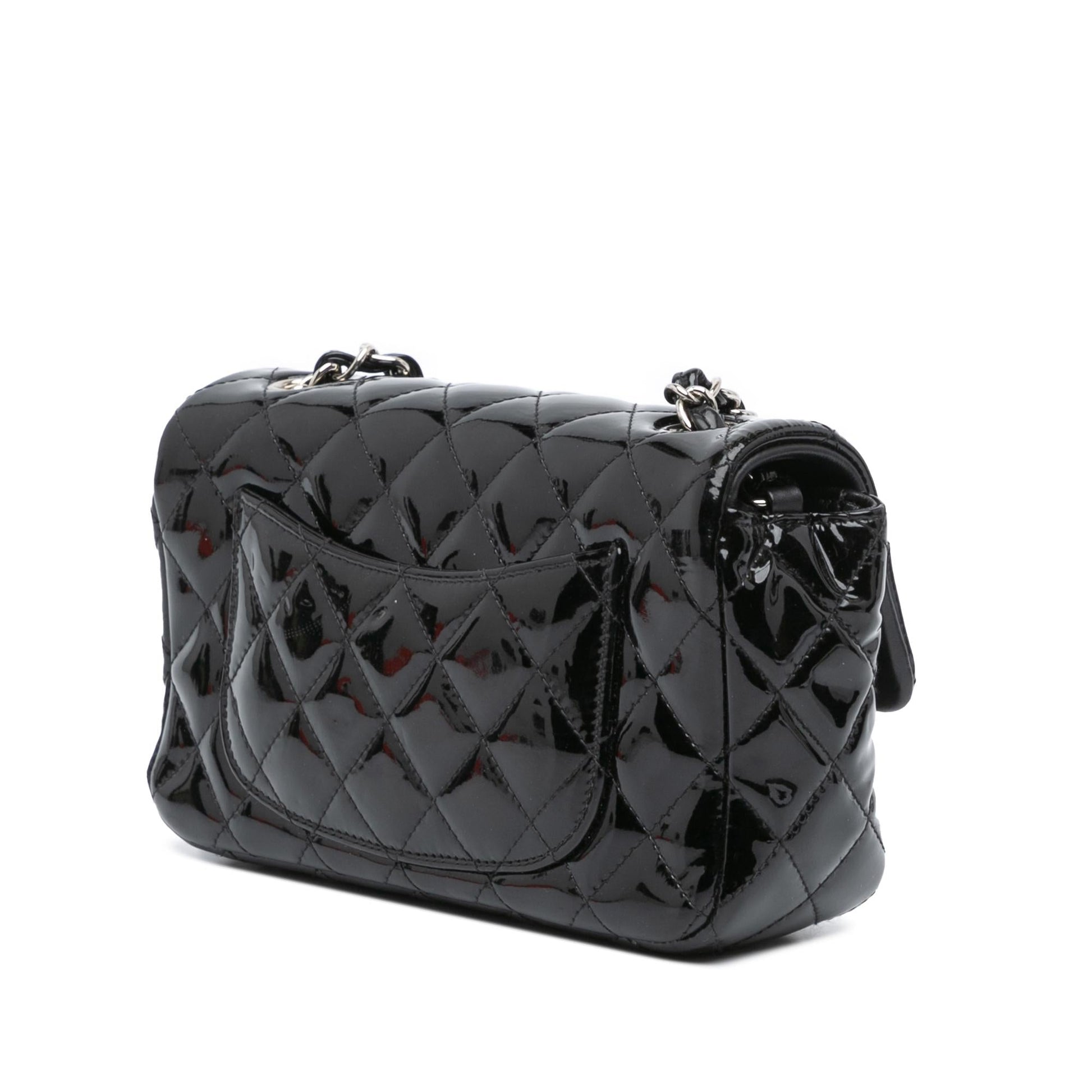 Chanel Rectangular Classic Patent Single Flap Mini Bag