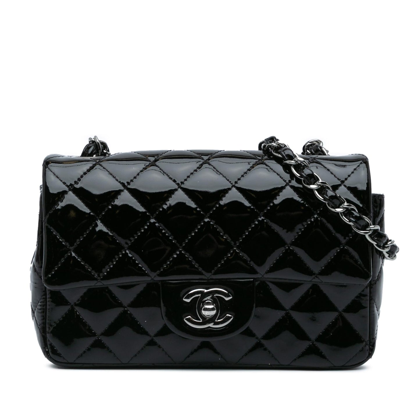 Chanel Rectangular Classic Patent Single Flap Mini Bag Single Flap