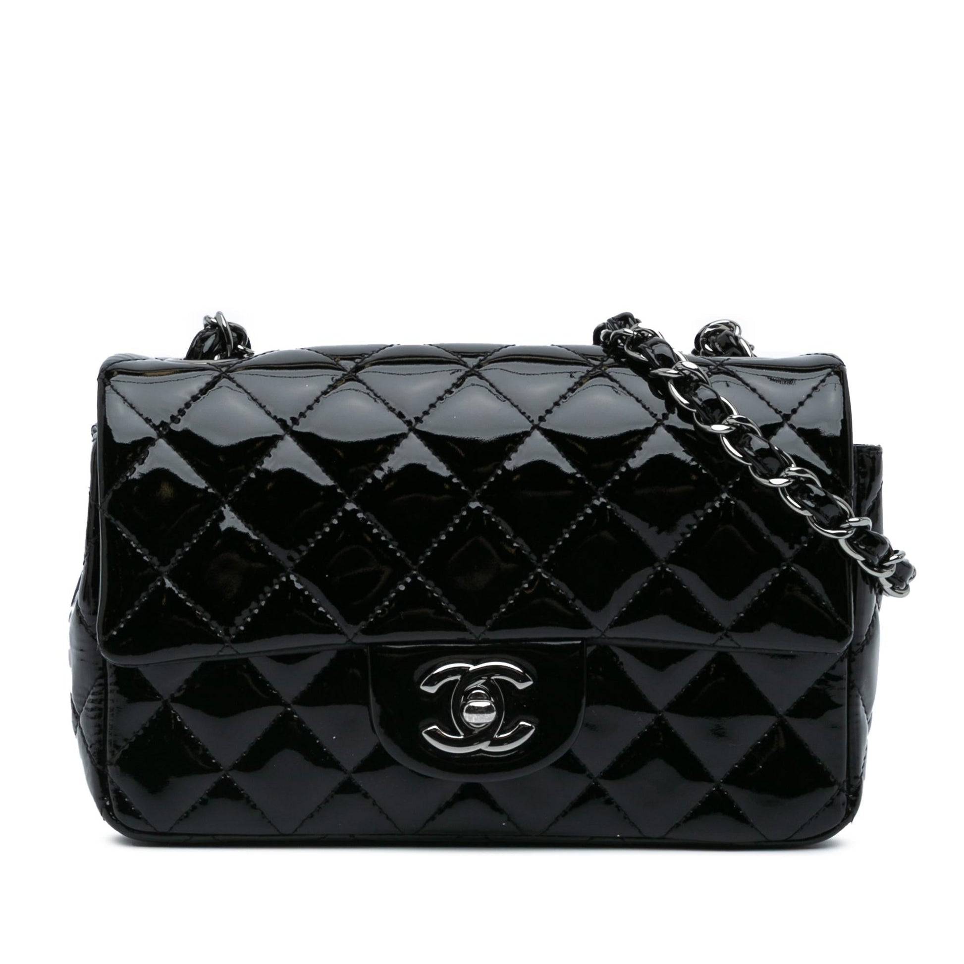 Chanel Rectangular Classic Patent Single Flap Mini Bag Single Flap