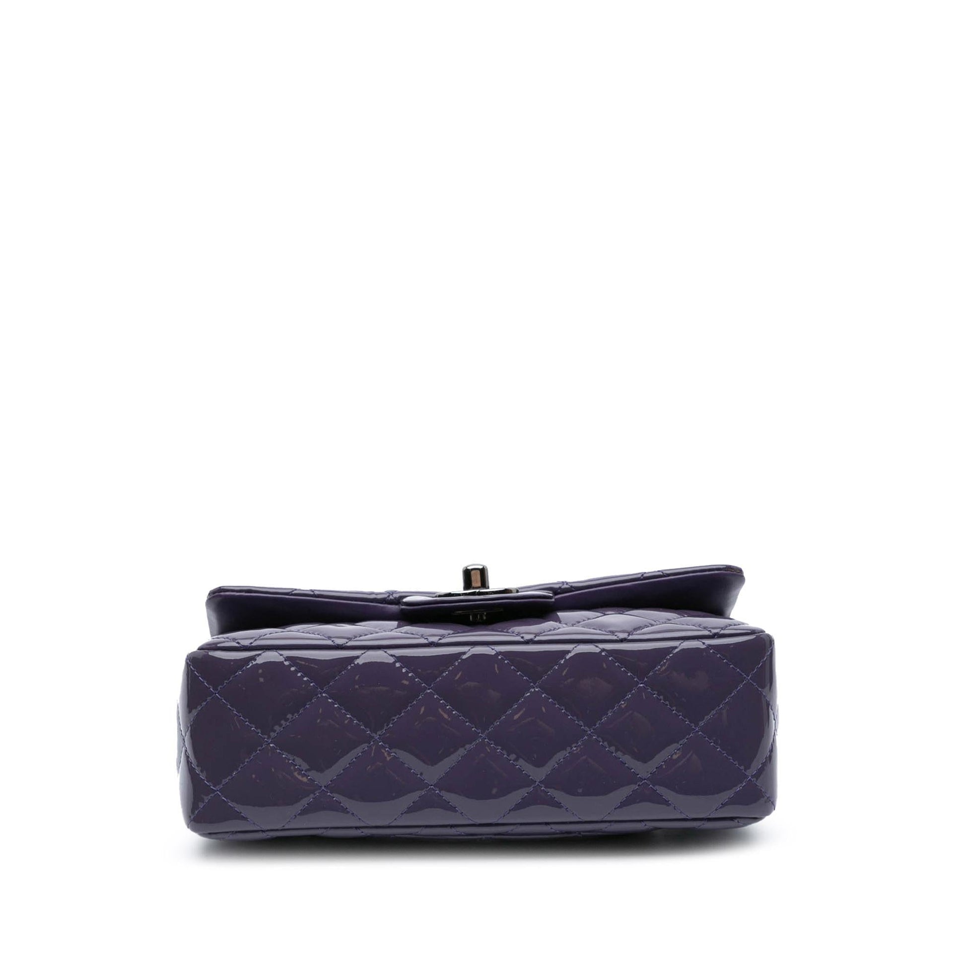 Chanel Rectangular Classic Patent Single Flap Mini Bag Flap 2